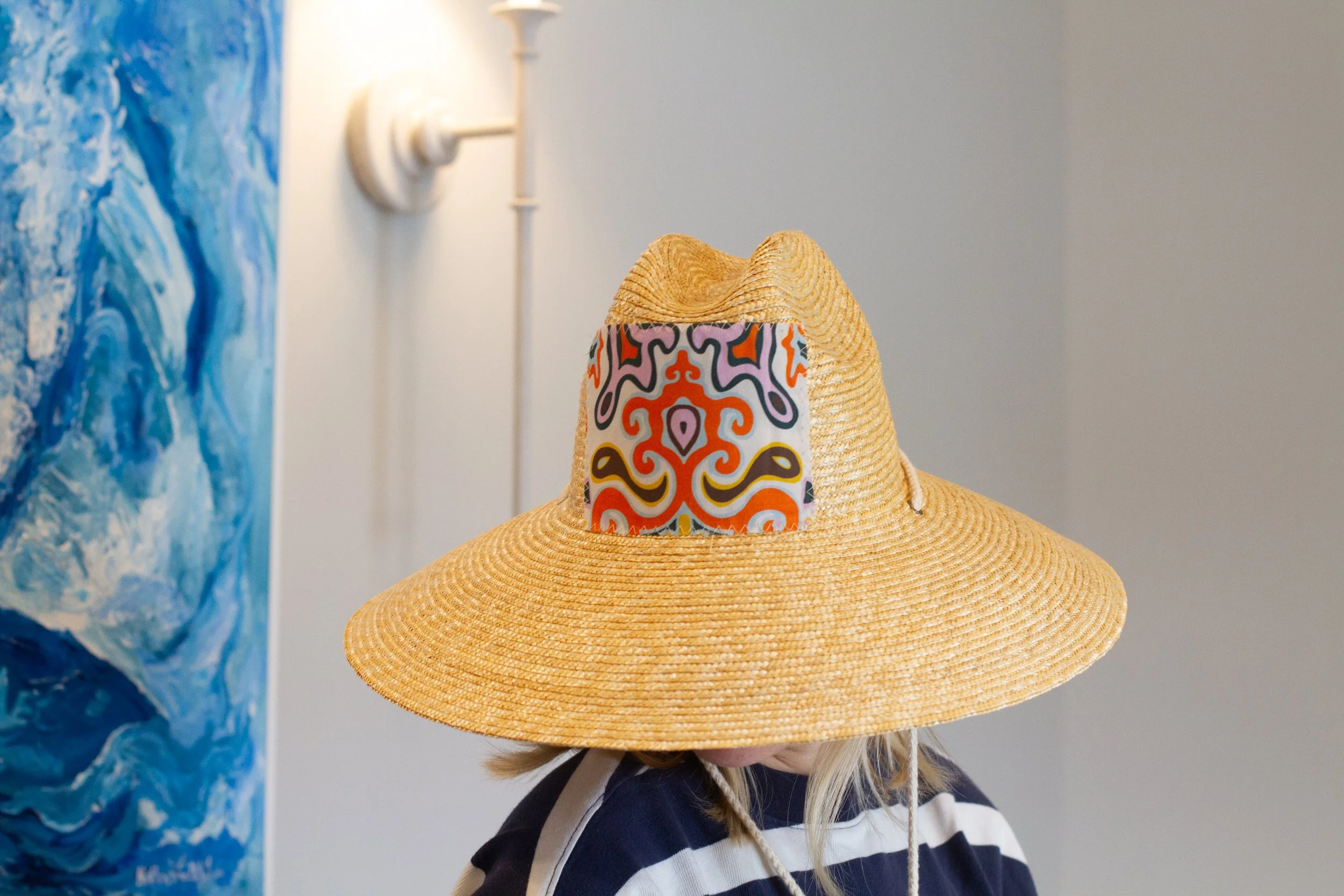 Custom Textile Straw Hat