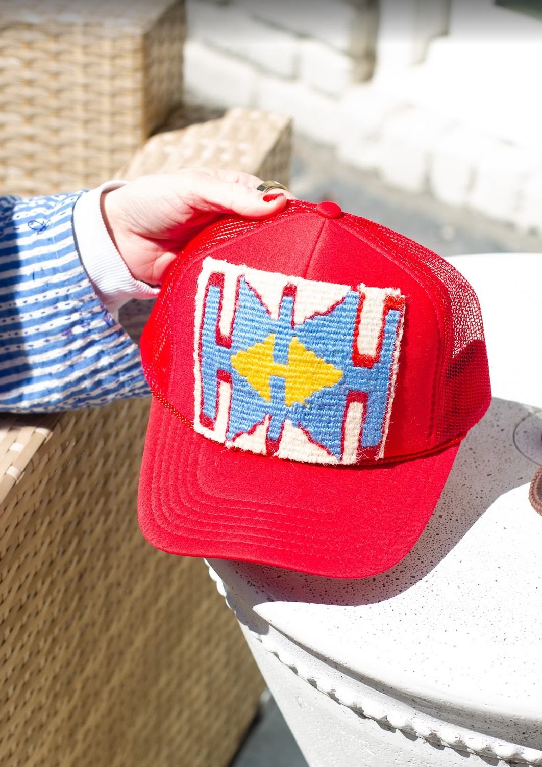 Kilim Patch Trucker RED