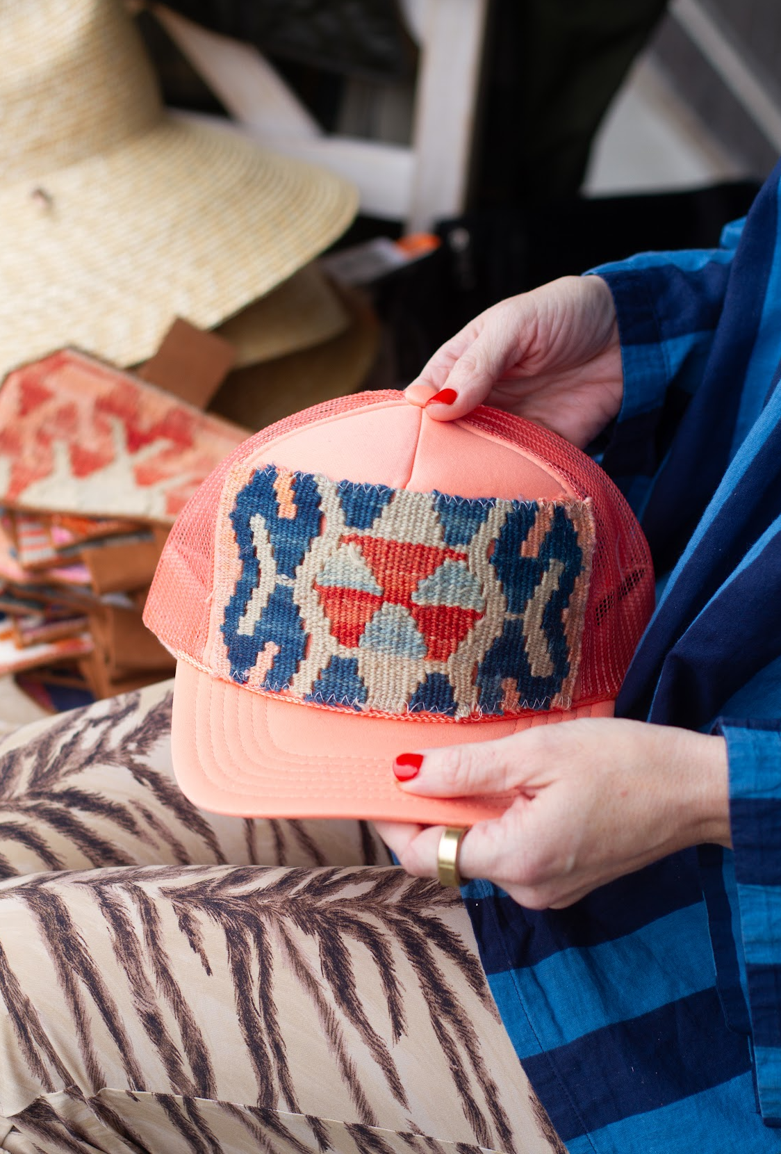 Kilim Patch Trucker CORAL