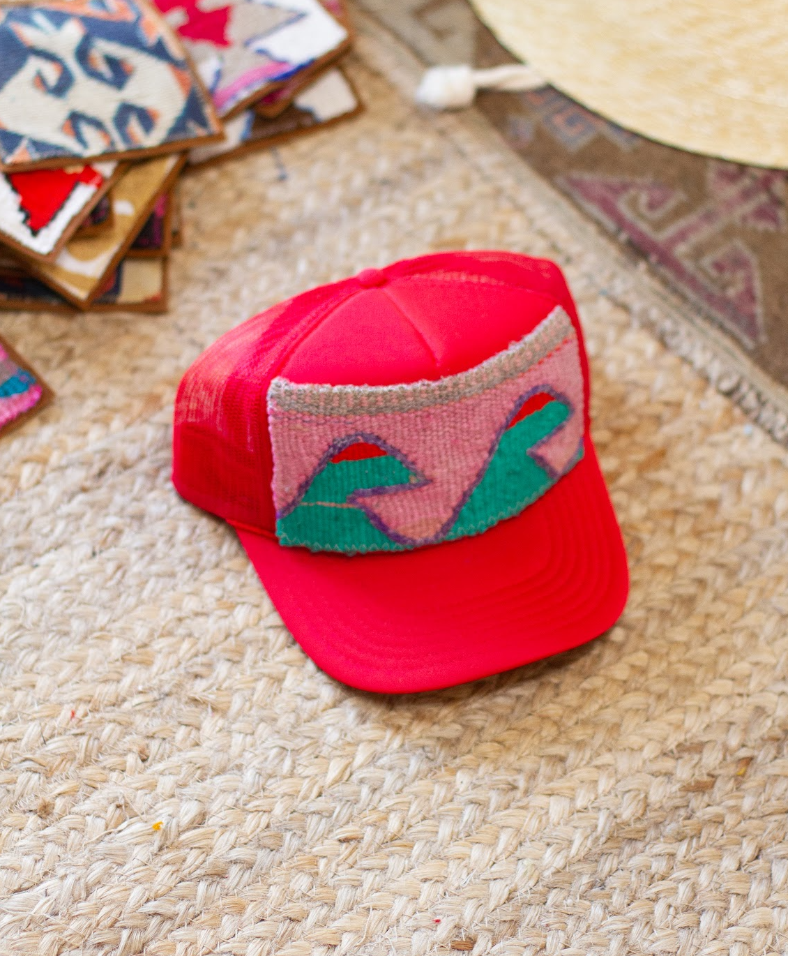 Kilim Patch Trucker RED