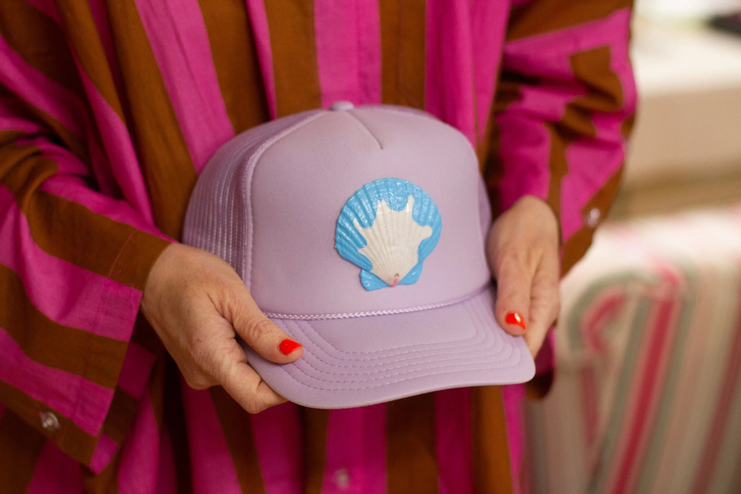 PAINTED SHELL Trucker Hat LAVENDER