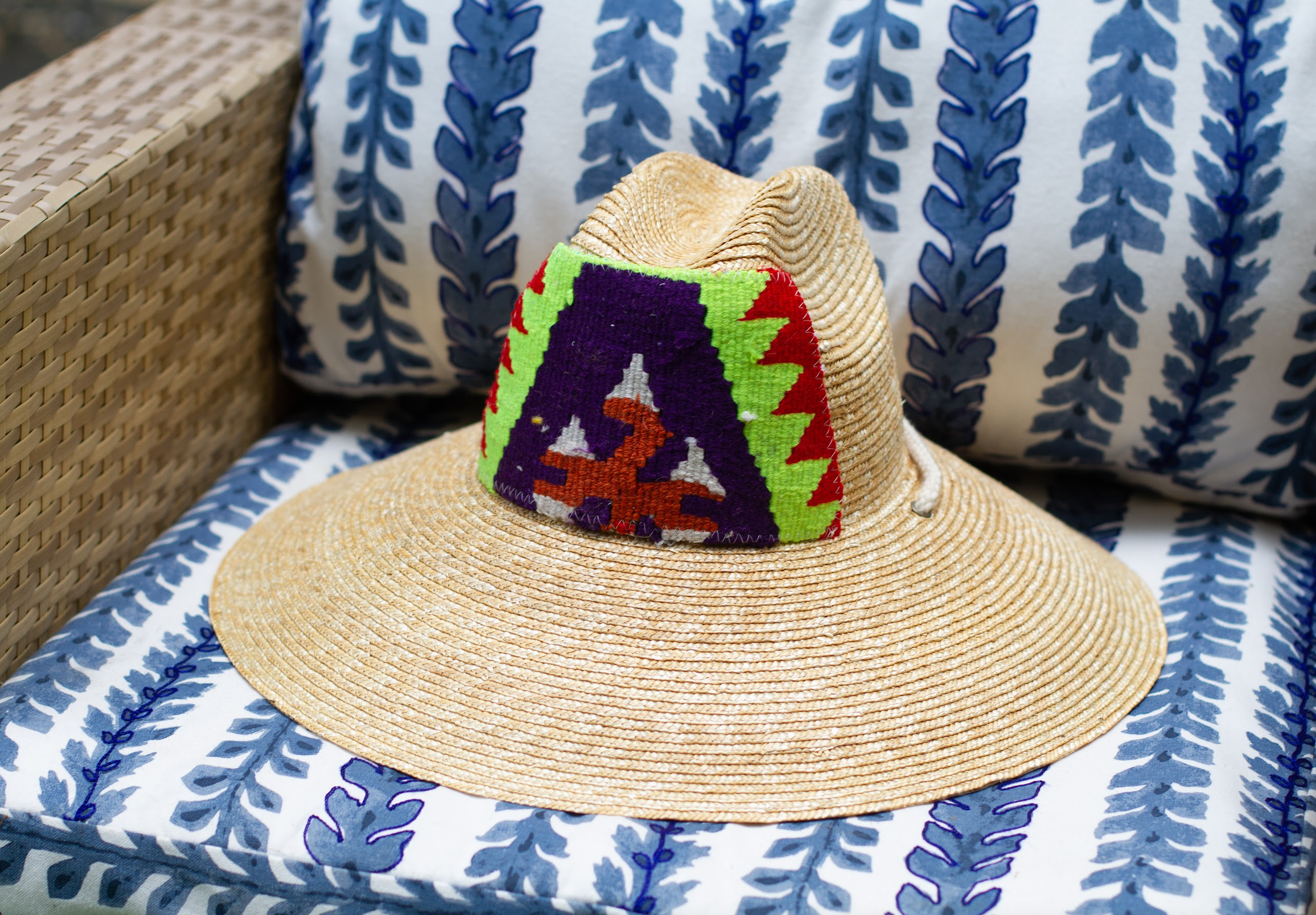 KILIM Patch Straw Hat