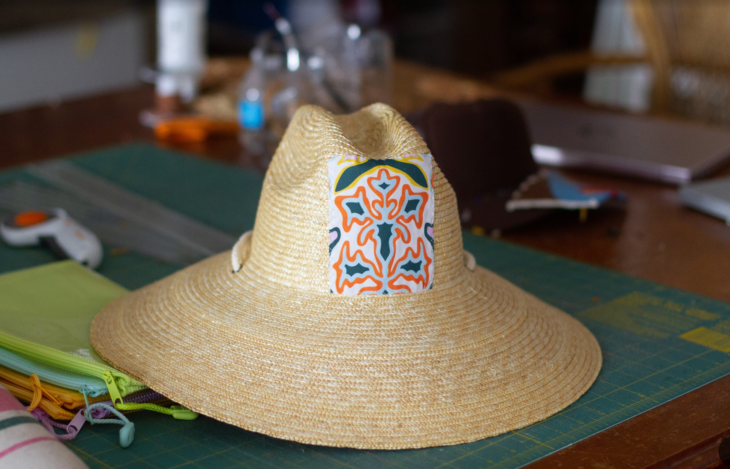 Custom Textile Straw Hat