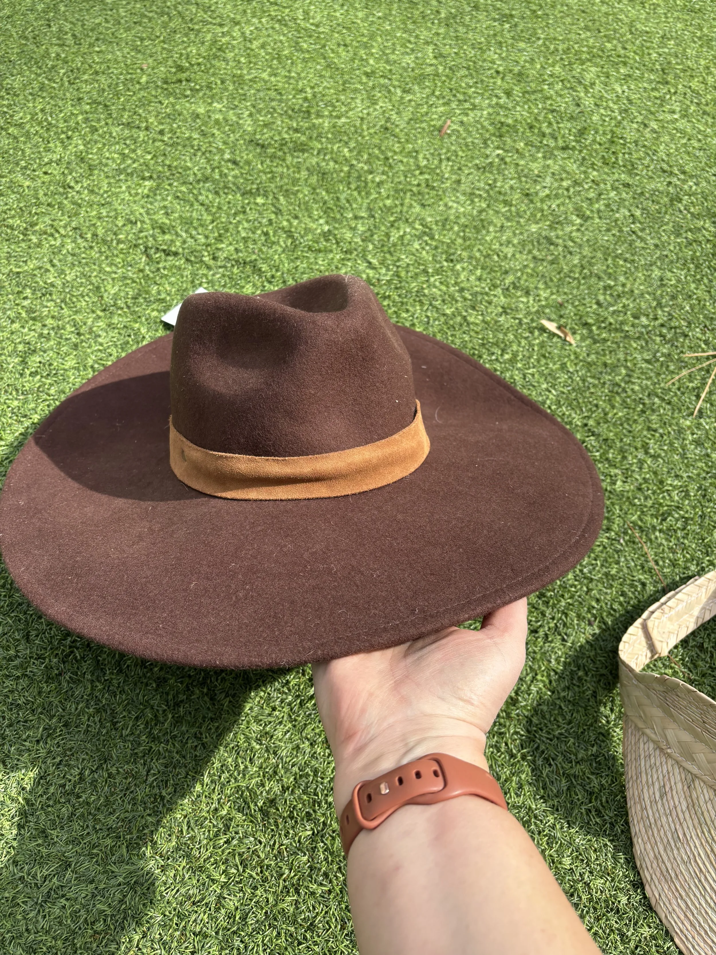 Felt Hat with Suede Band