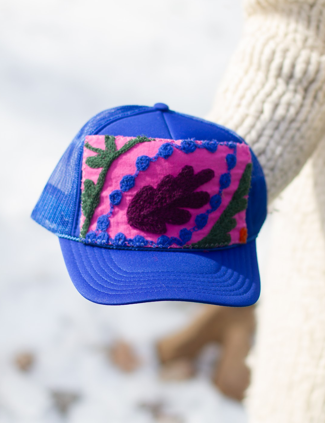 Tapestry Patch Trucker ROYAL BLUE