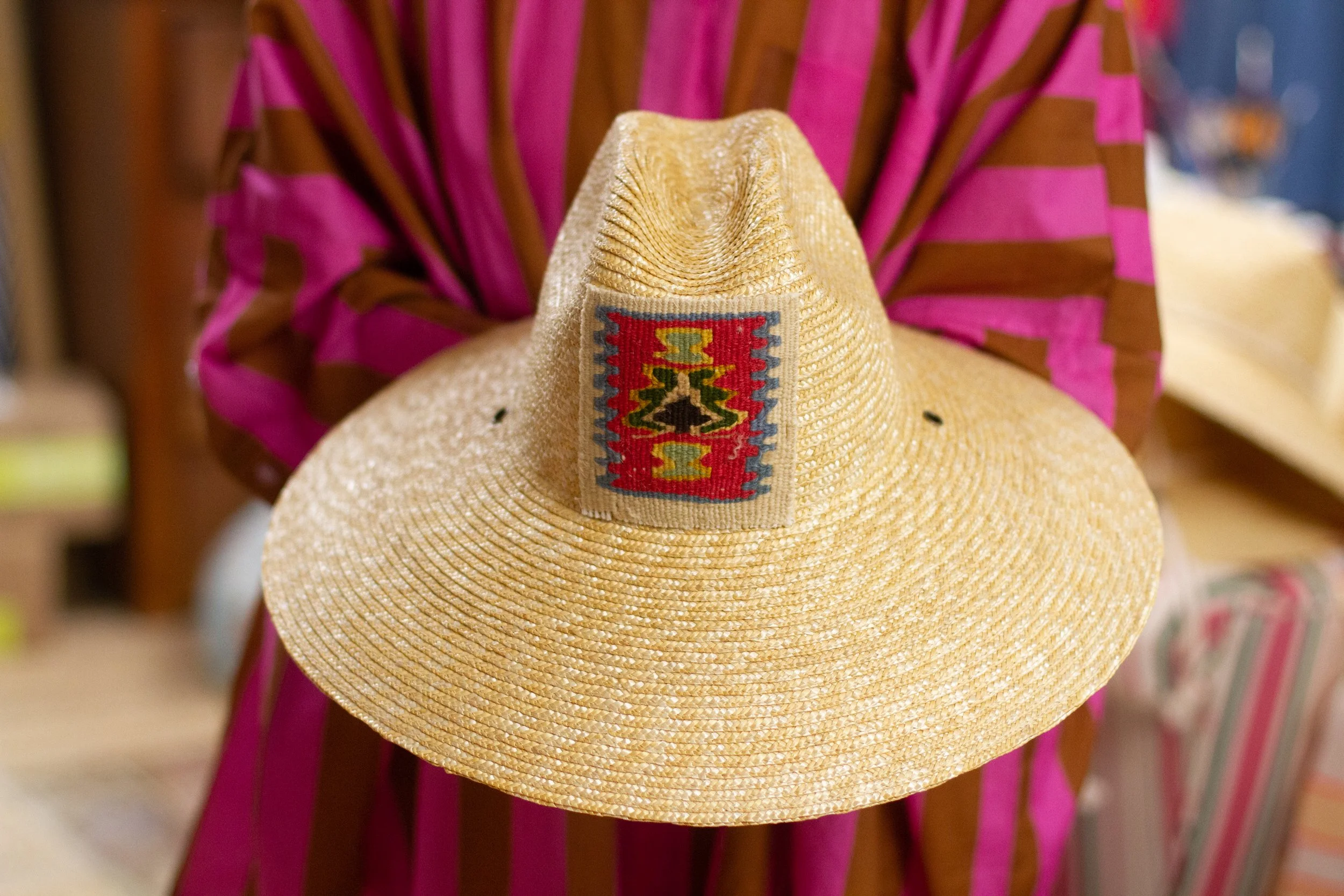 KILIM Patch Straw Hat