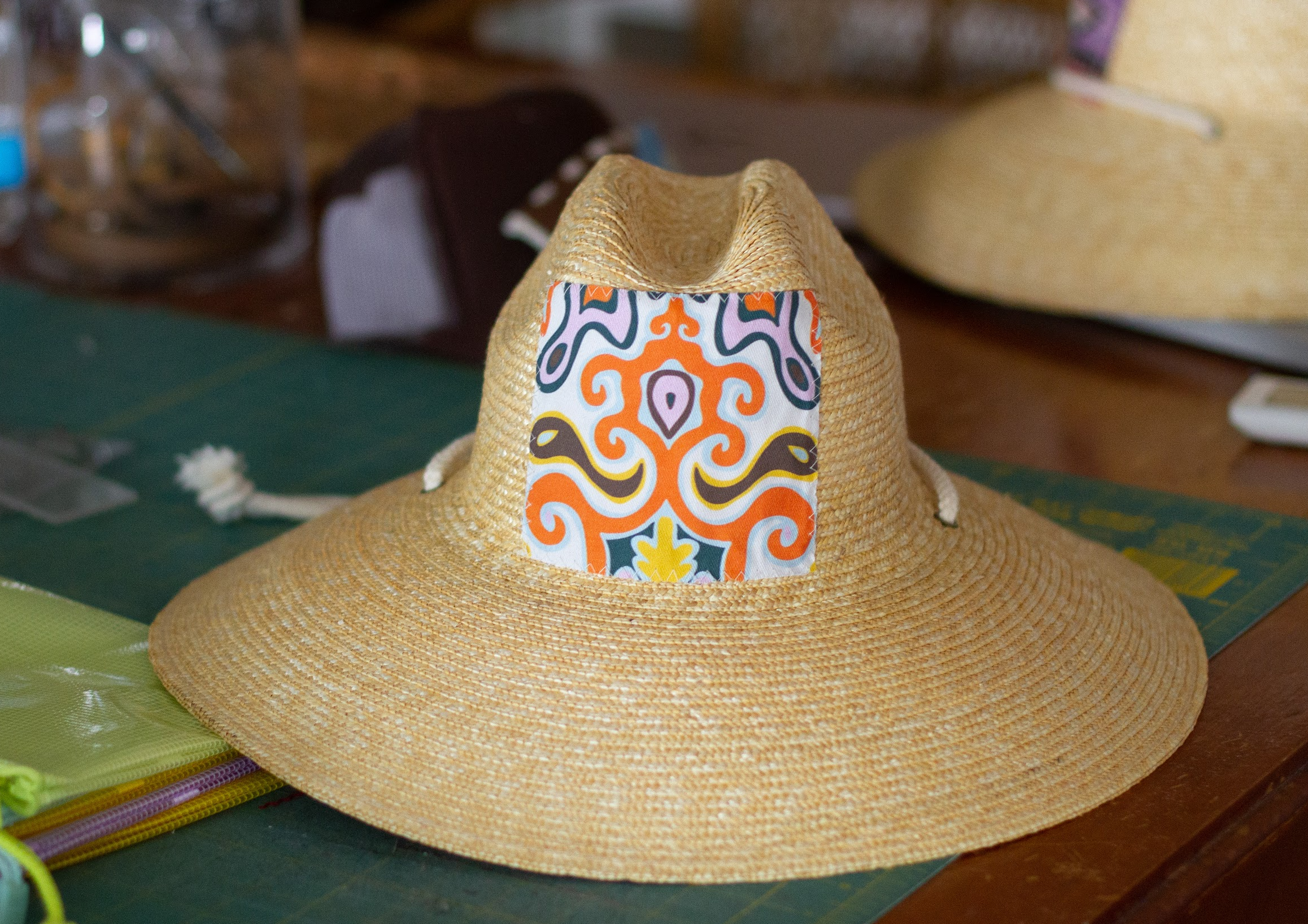 Custom Textile Straw Hat
