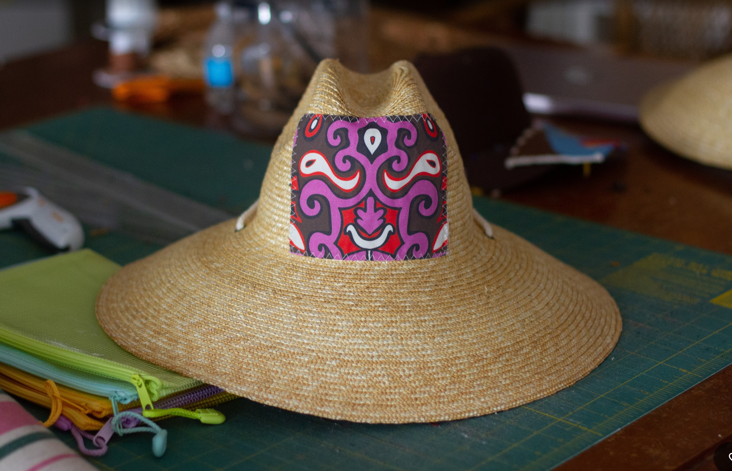 Custom Textile Straw Hat