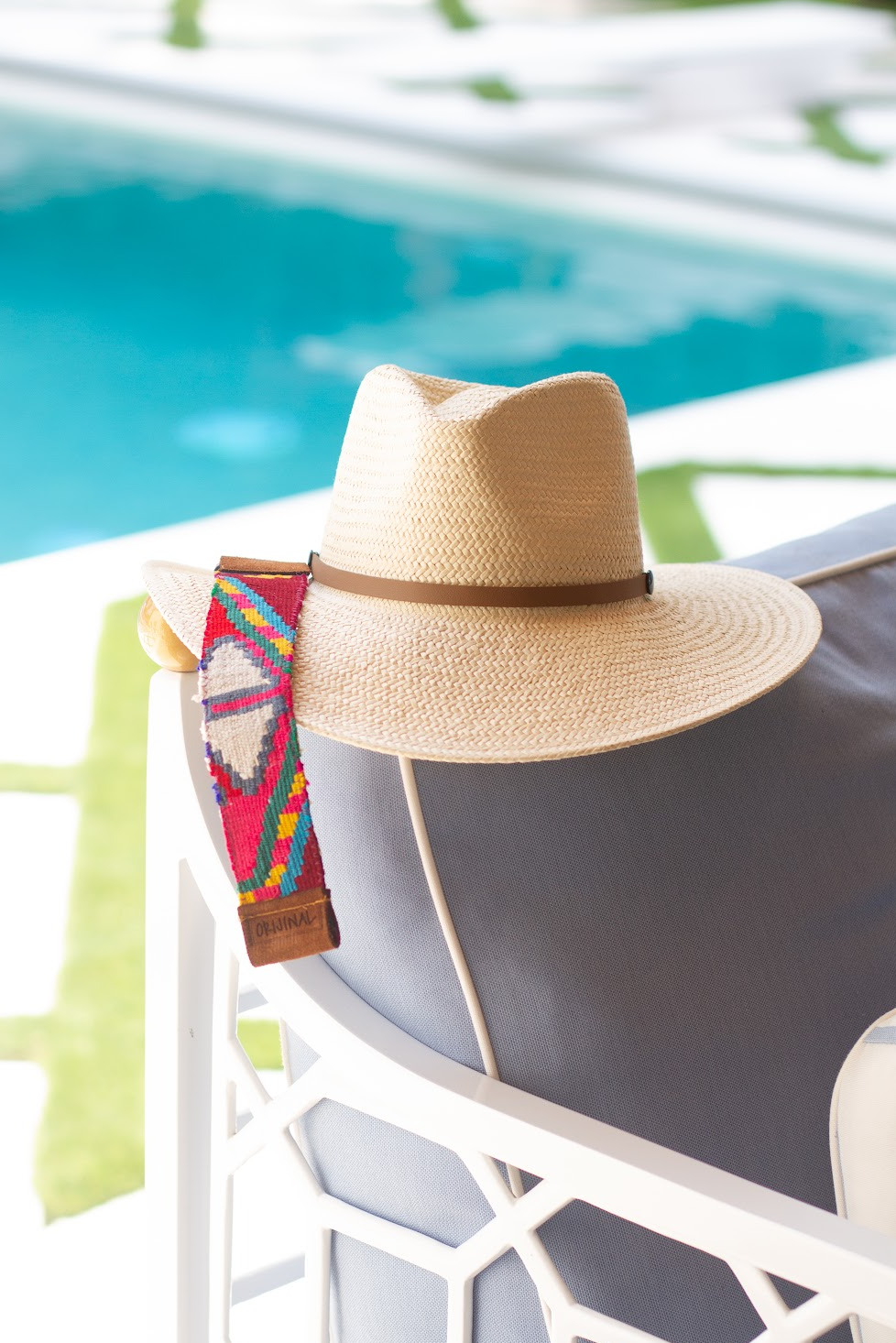 Straw Hat with Snap-On Band 007