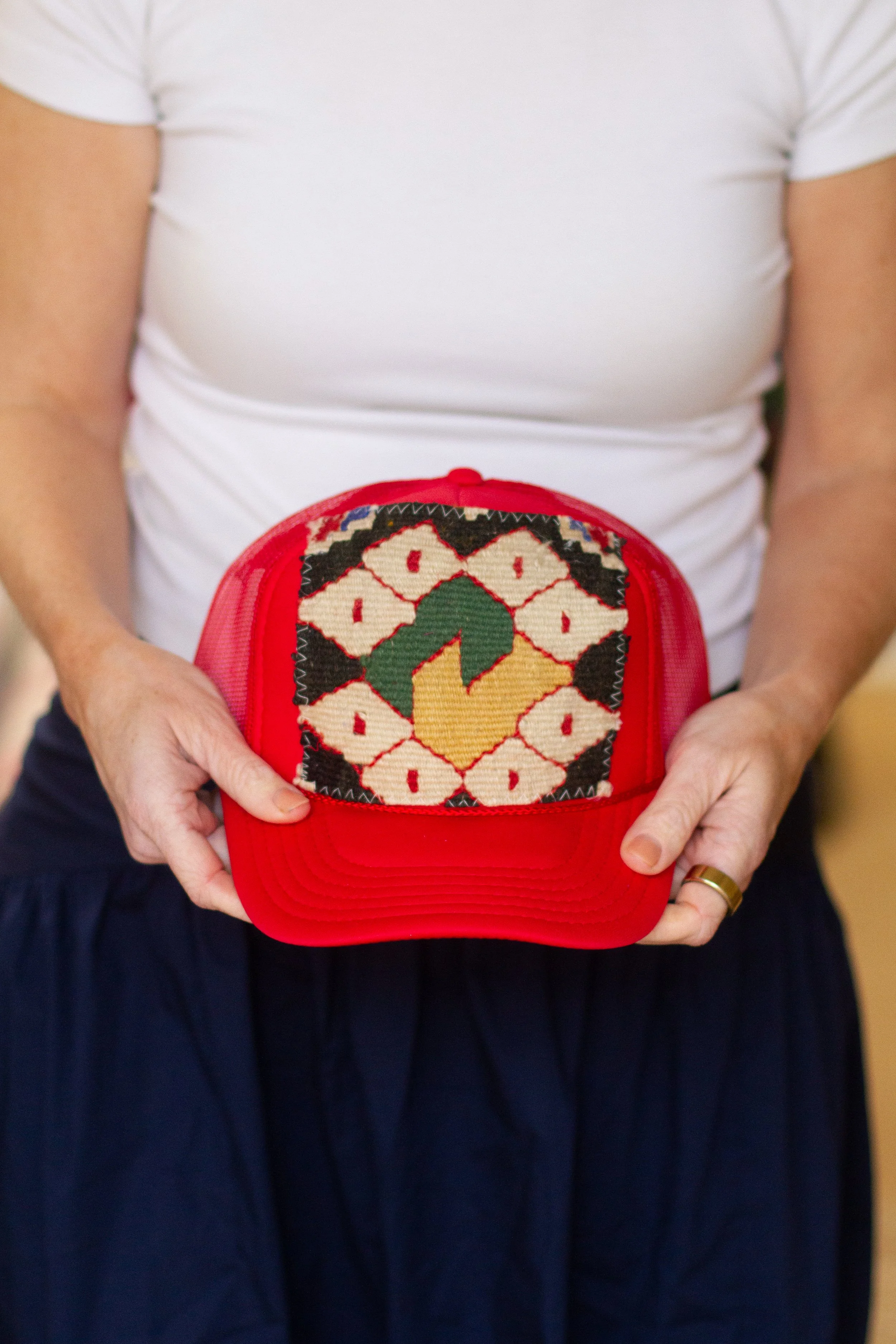 Kilim Patch Trucker RED