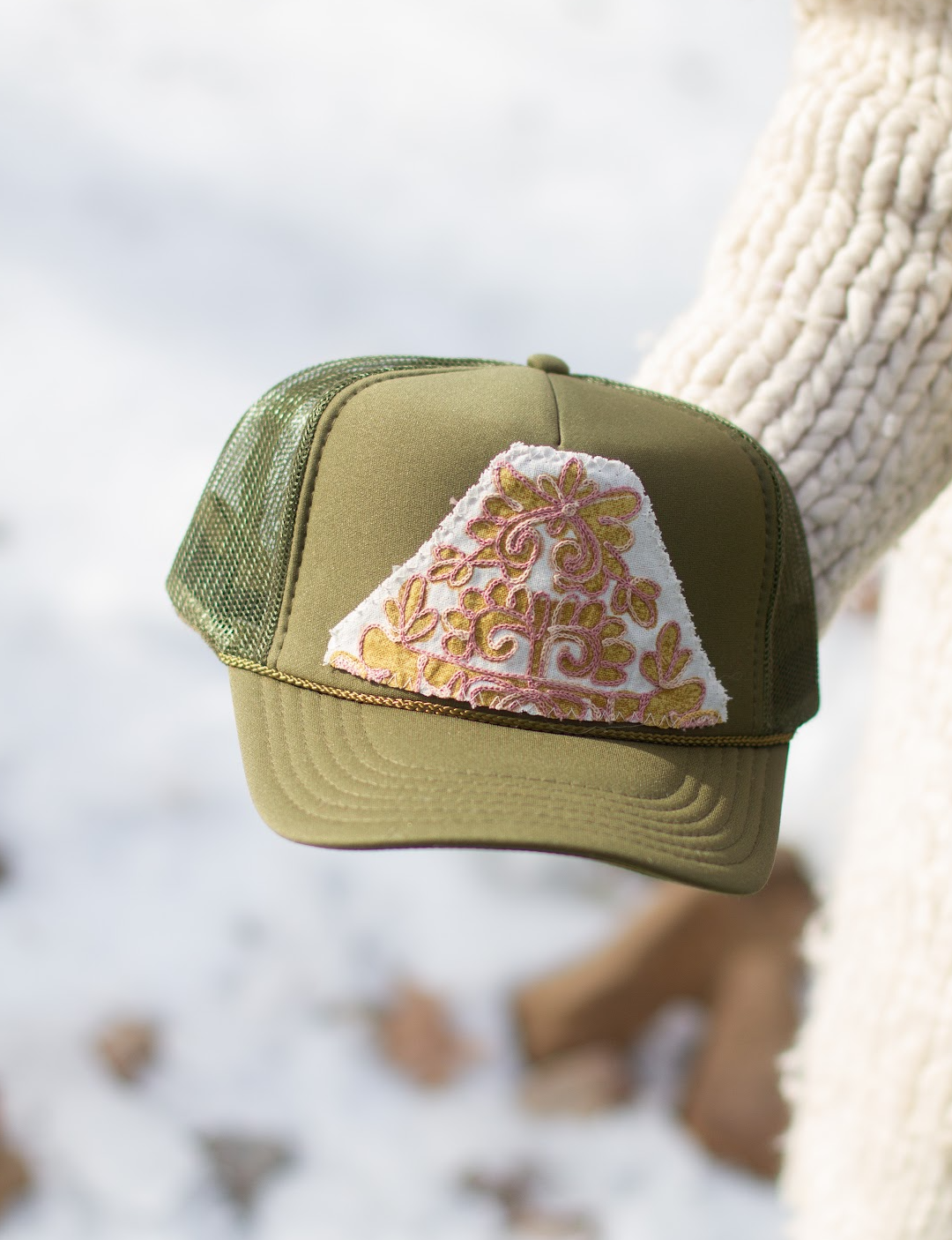 Tapestry Patch Trucker OLIVE