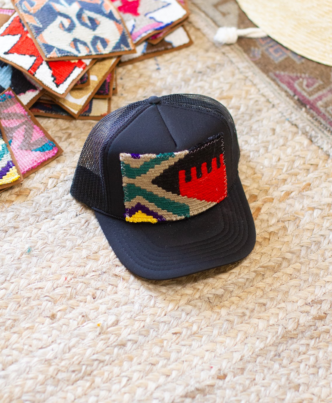 Kilim Patch Trucker BLACK