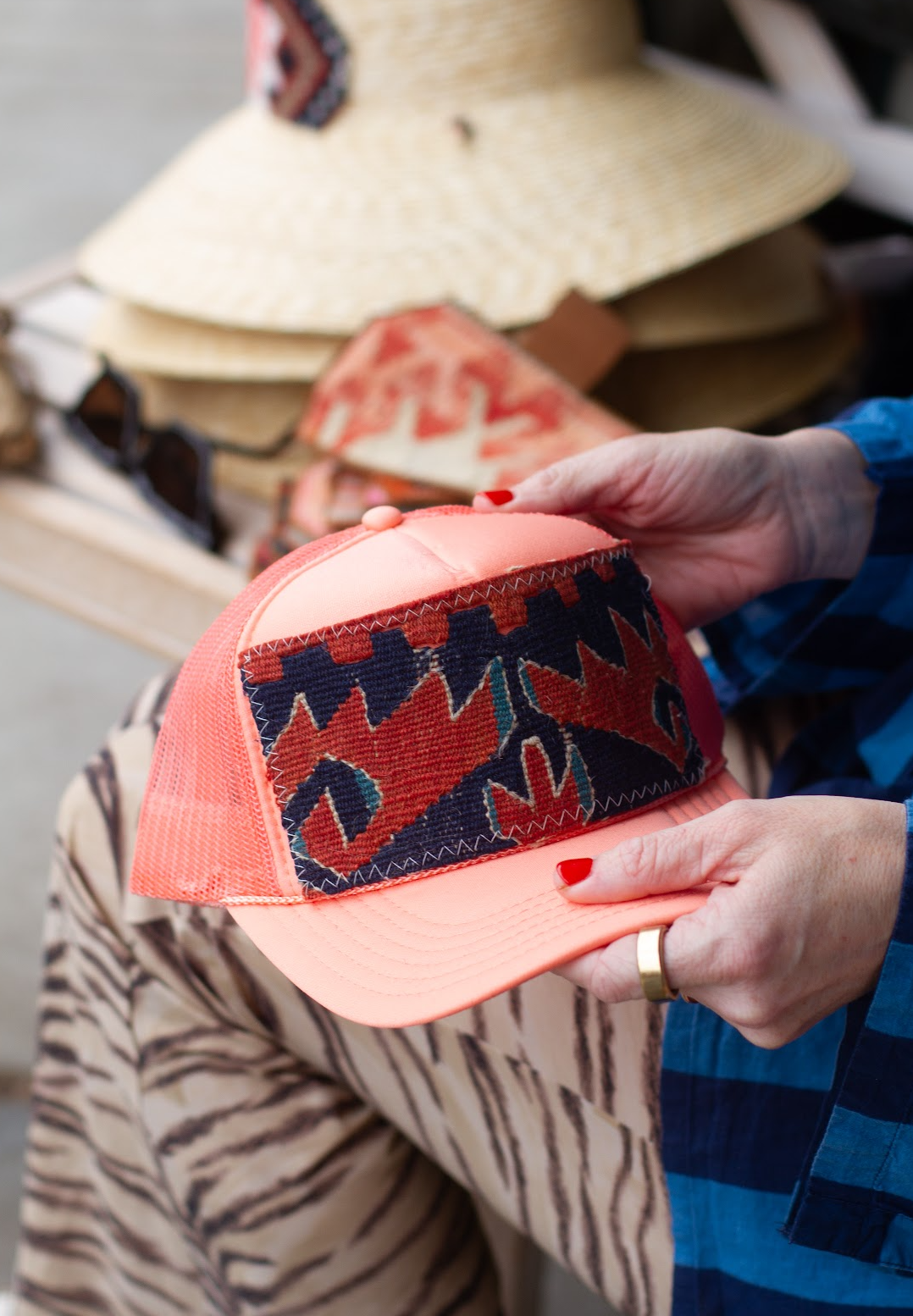 Kilim Patch Trucker CORAL