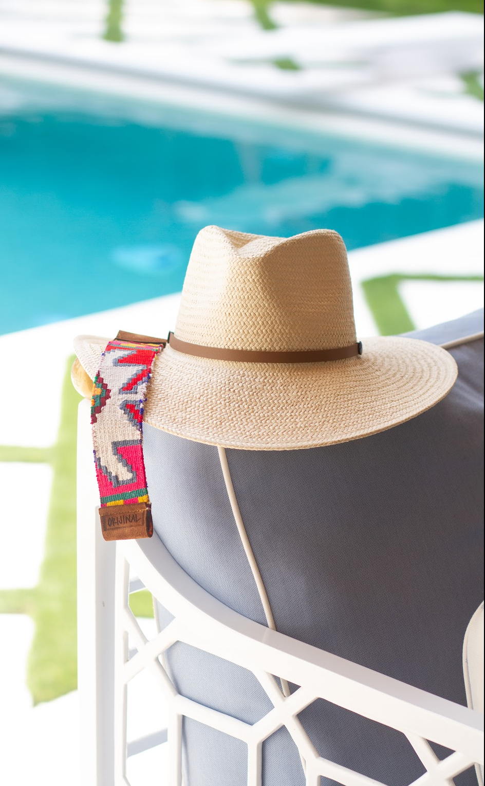 Straw Hat with Snap-On Band 005