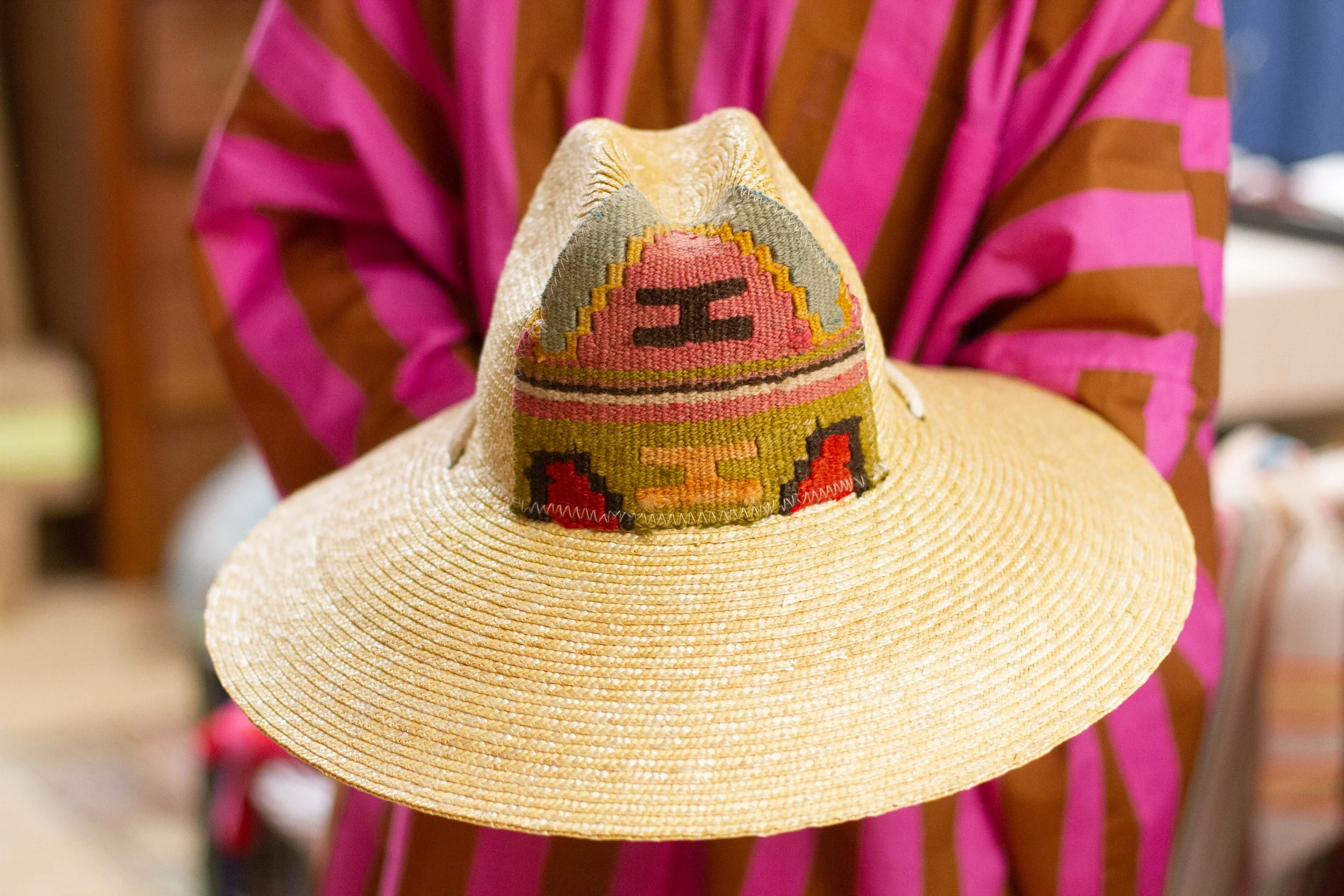 KILIM Patch Straw Hat