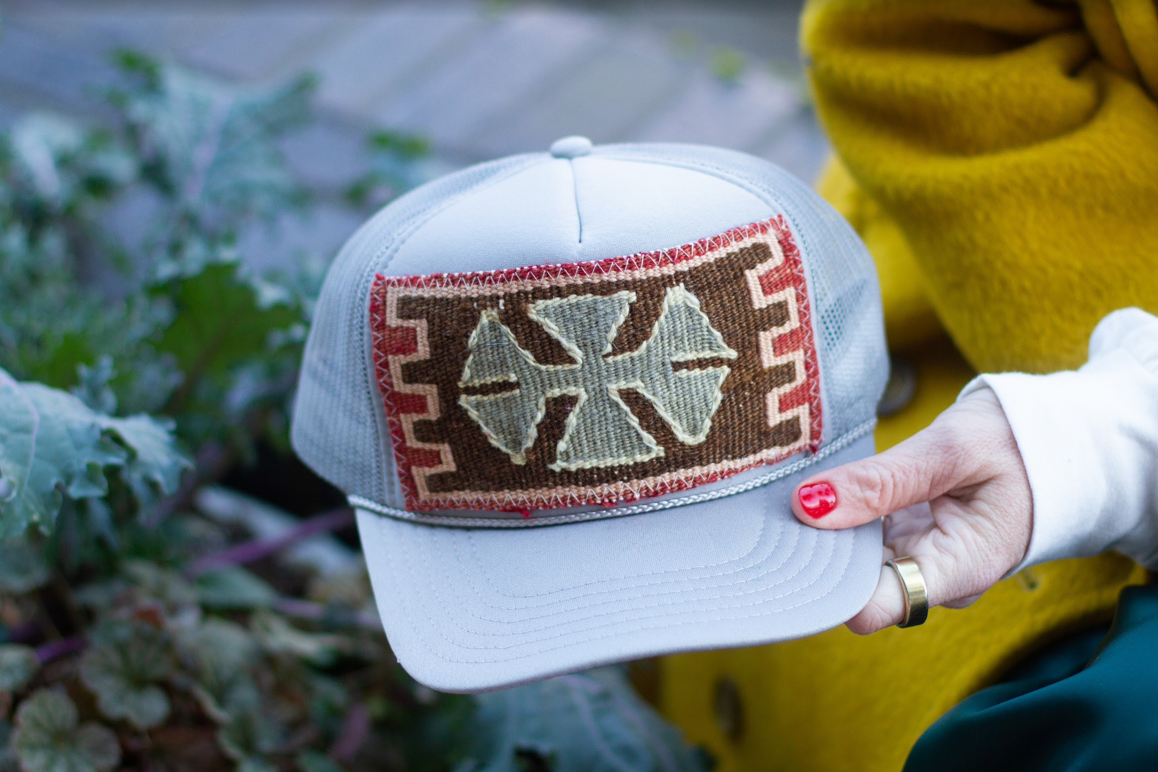 Kilim Patch Trucker GREY