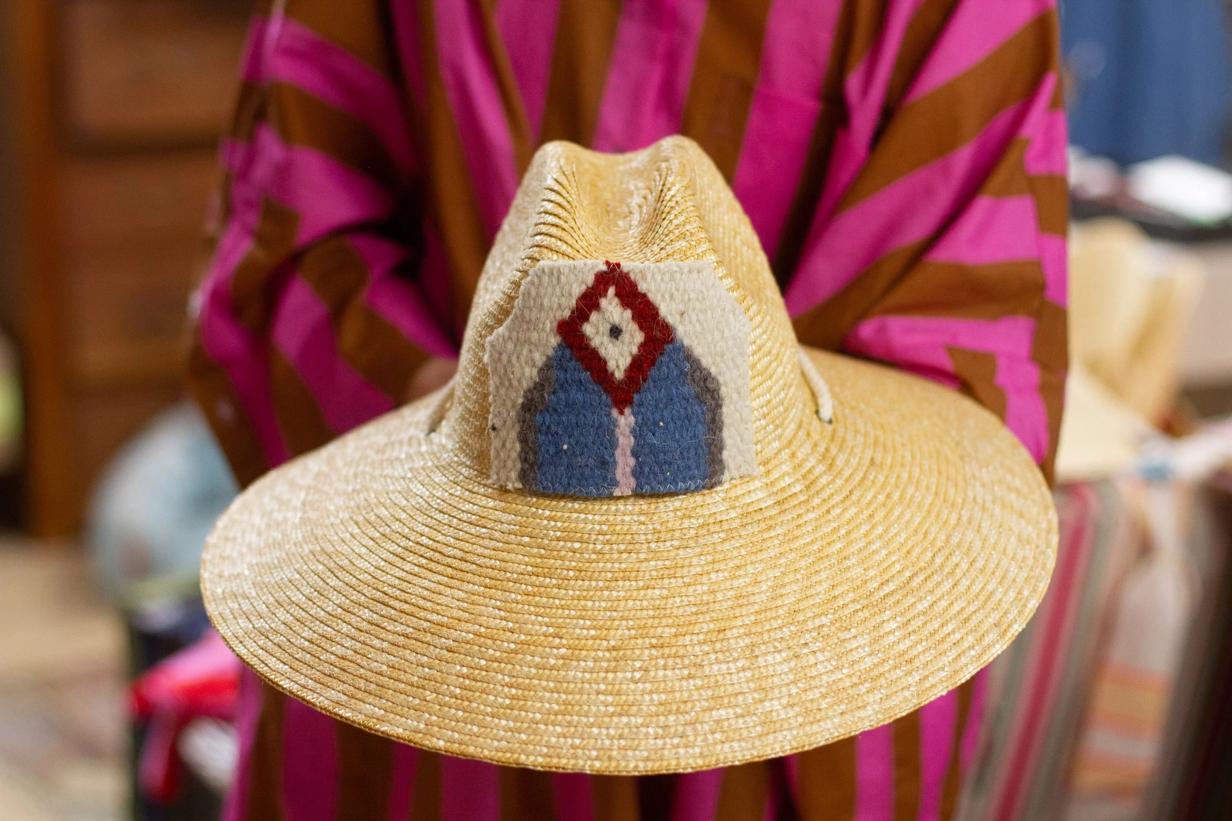 KILIM Patch Straw Hat