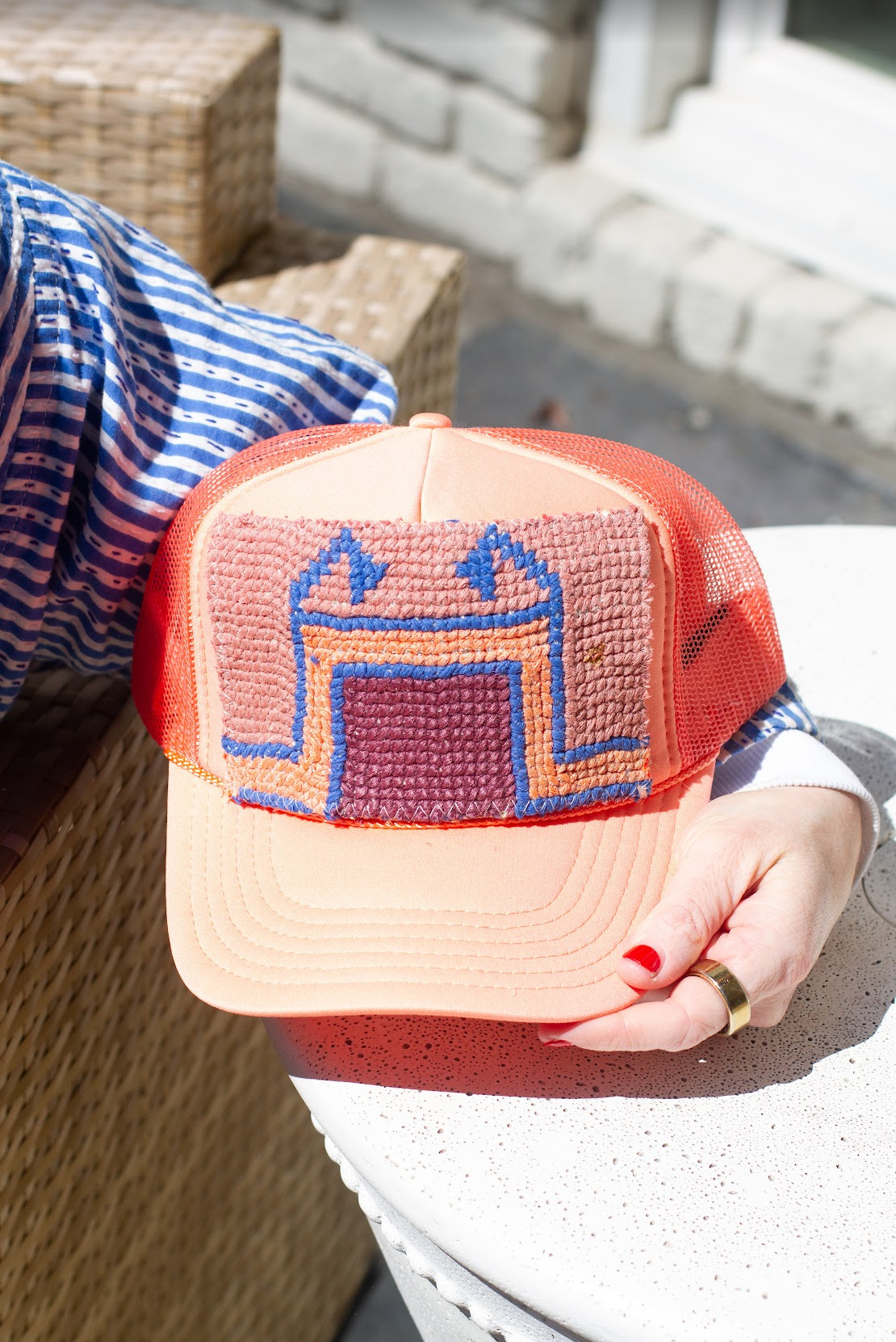 Kilim Patch Trucker CORAL