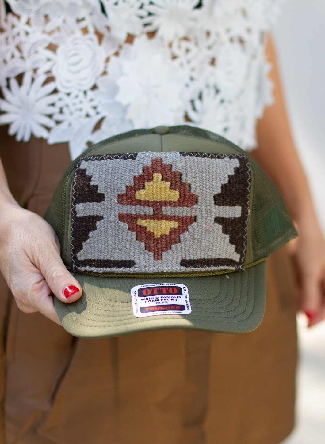 KILIM Patch Trucker Hat -OLIVE