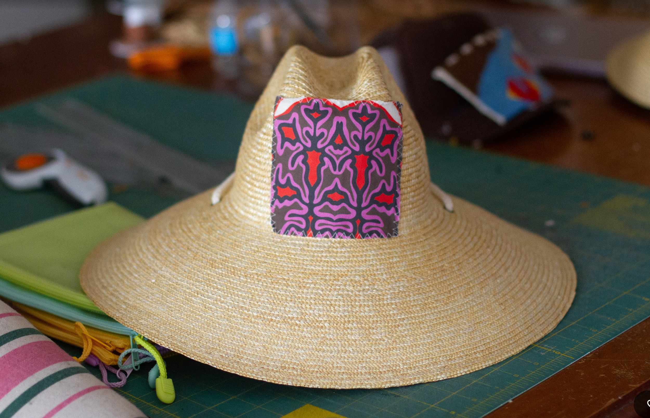 Custom Textile Straw Hat
