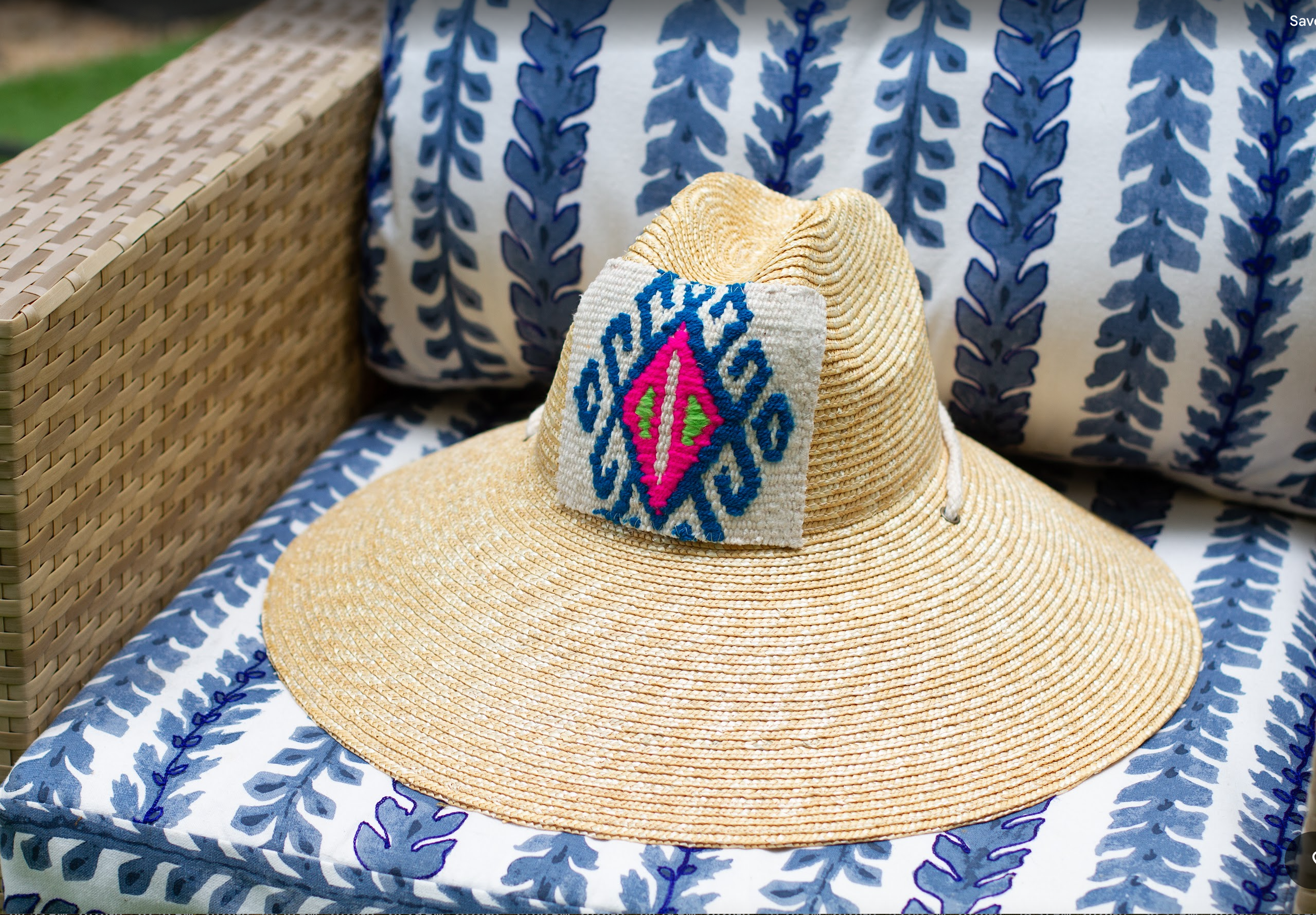 KILIM Patch Straw Hat