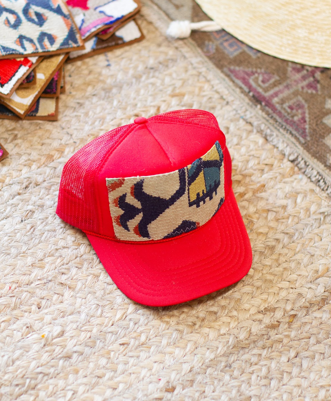 Kilim Patch Trucker RED