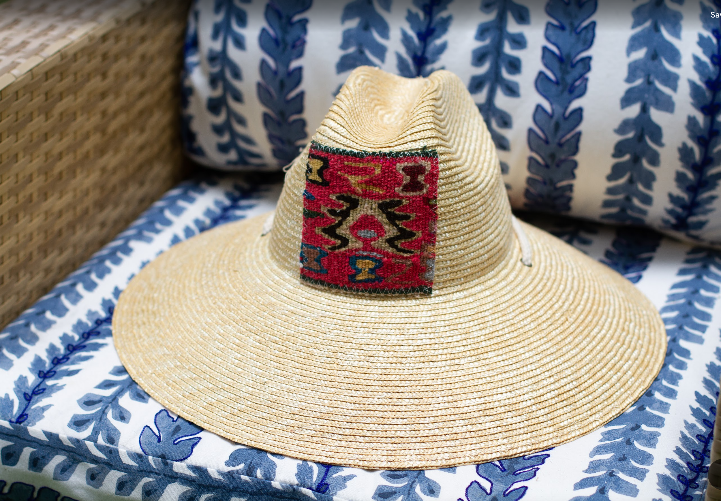 KILIM Patch Straw Hat