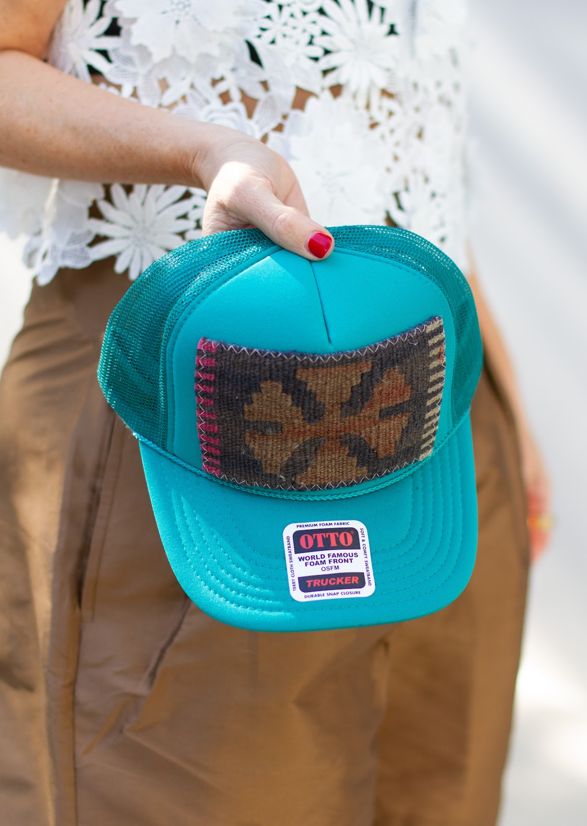 KILIM Patch Trucker Hat -TEAL