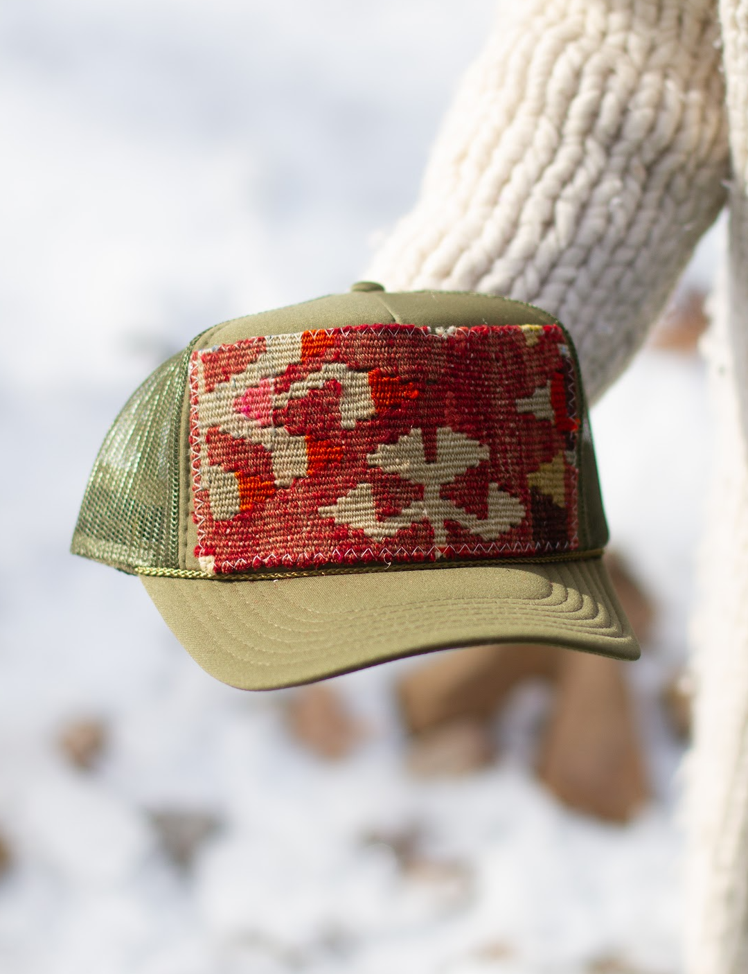Kilim Patch Trucker OLIVE