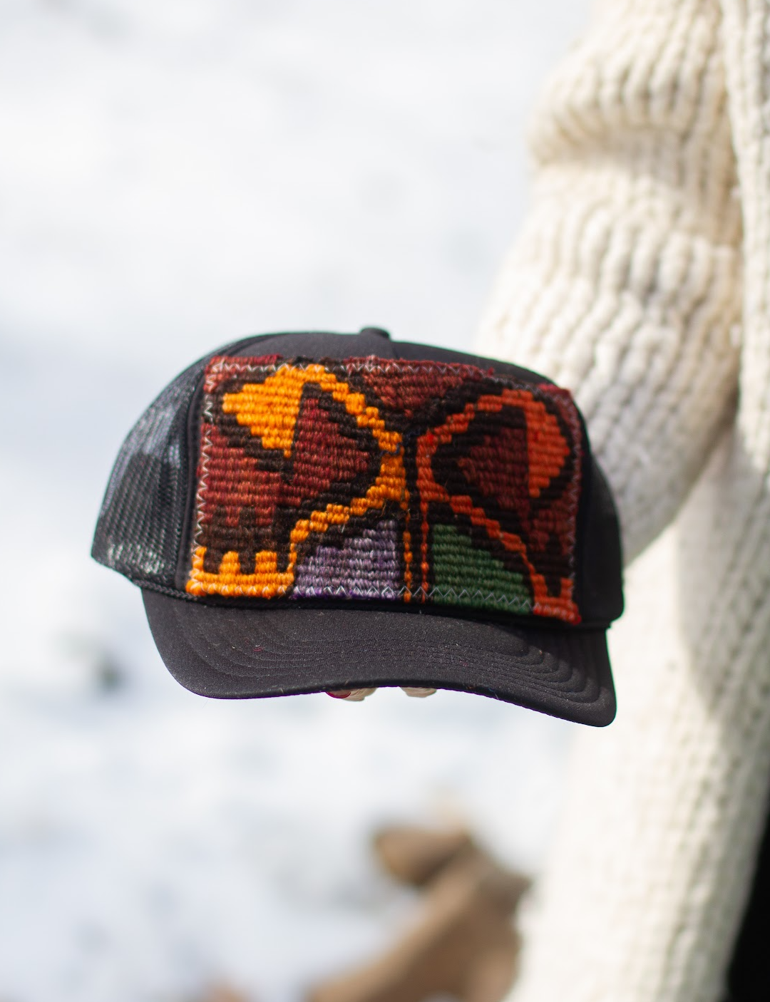 Kilim Patch Trucker BLACK
