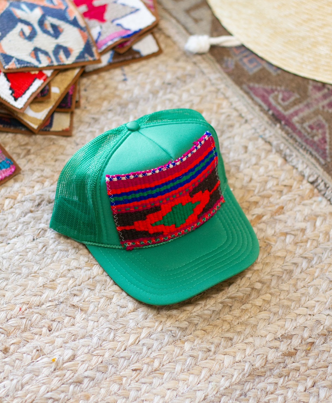 Kilim Patch Trucker KELLY GREEN