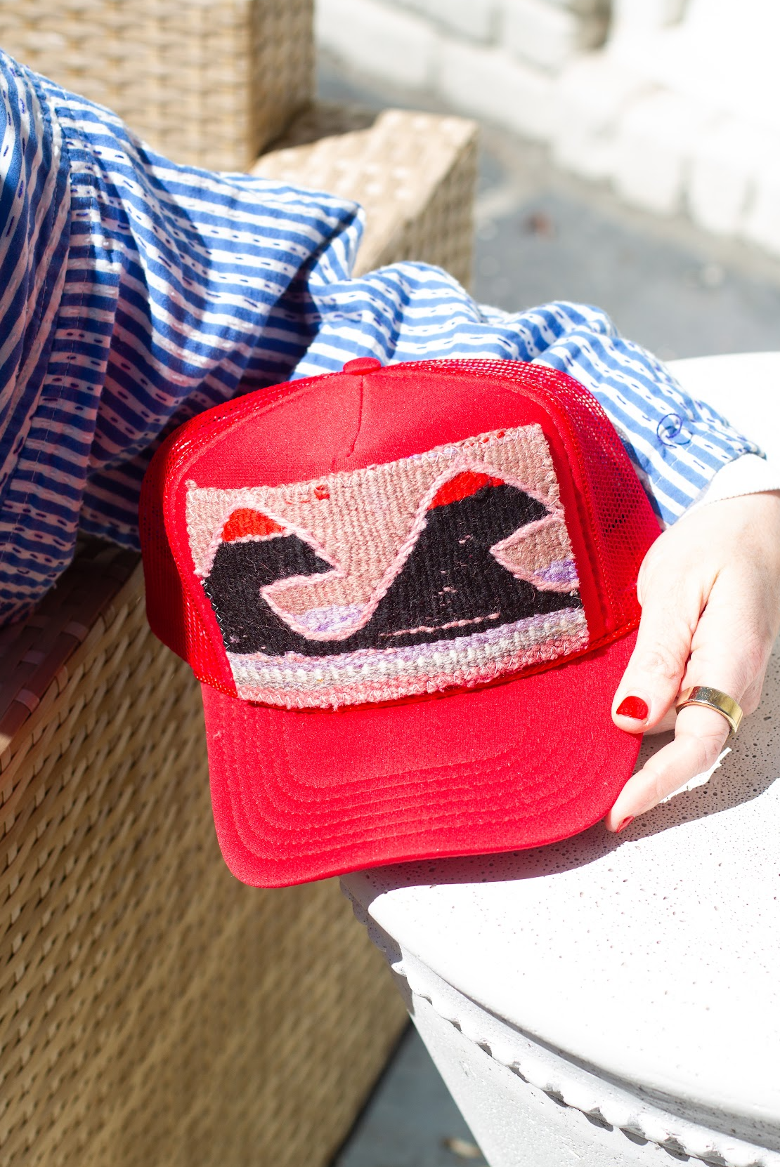 Kilim Patch Trucker RED