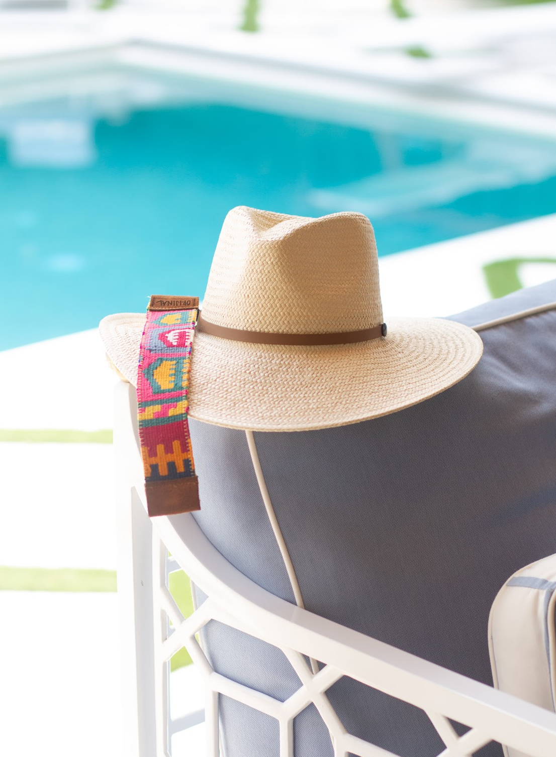 Straw Hat with Snap-On Band 001