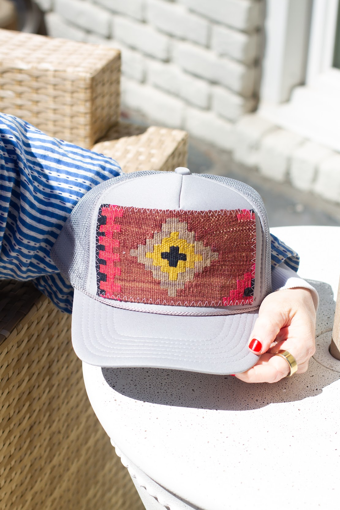 Kilim Patch Trucker GREY