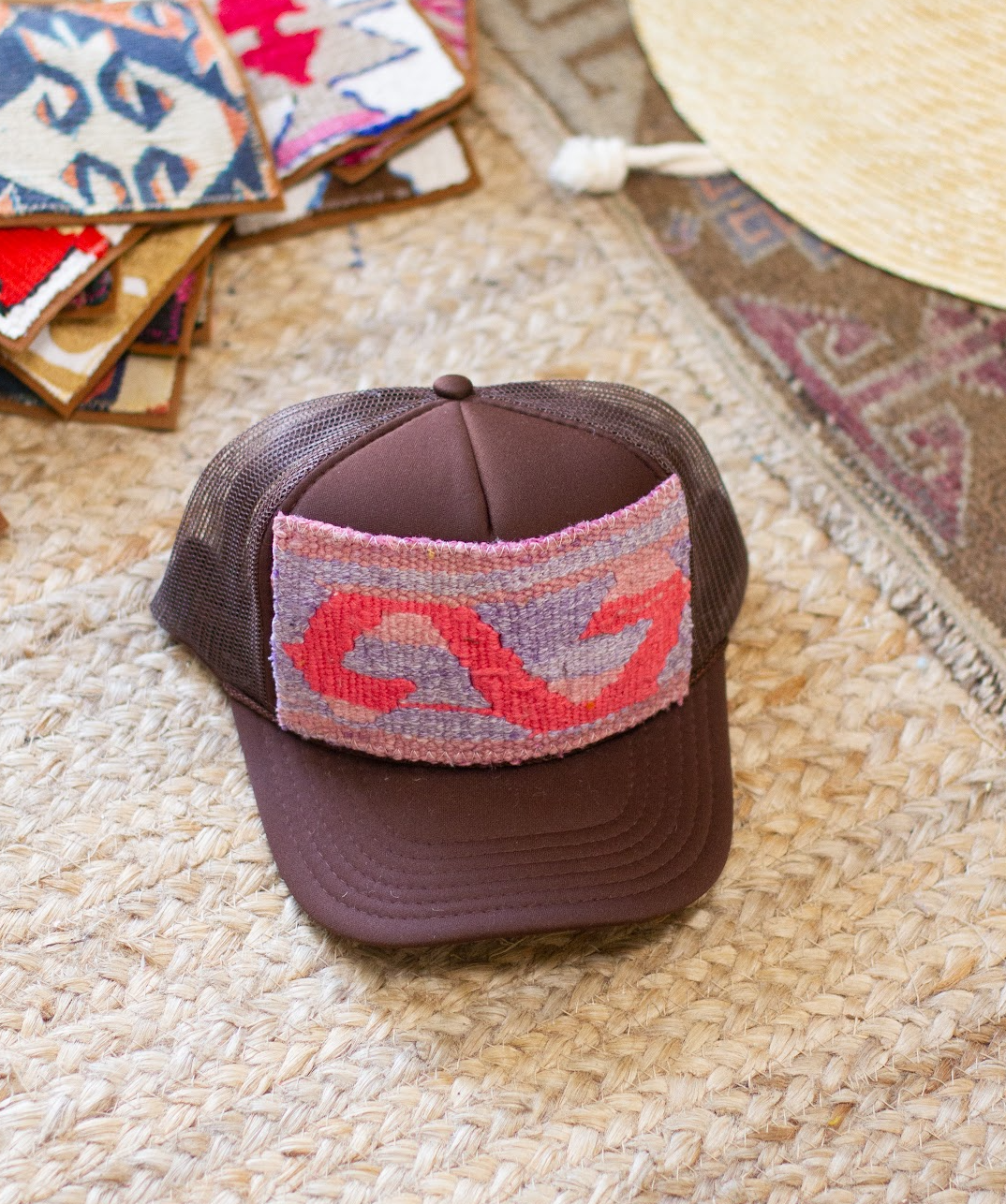 Kilim Patch Trucker BROWN