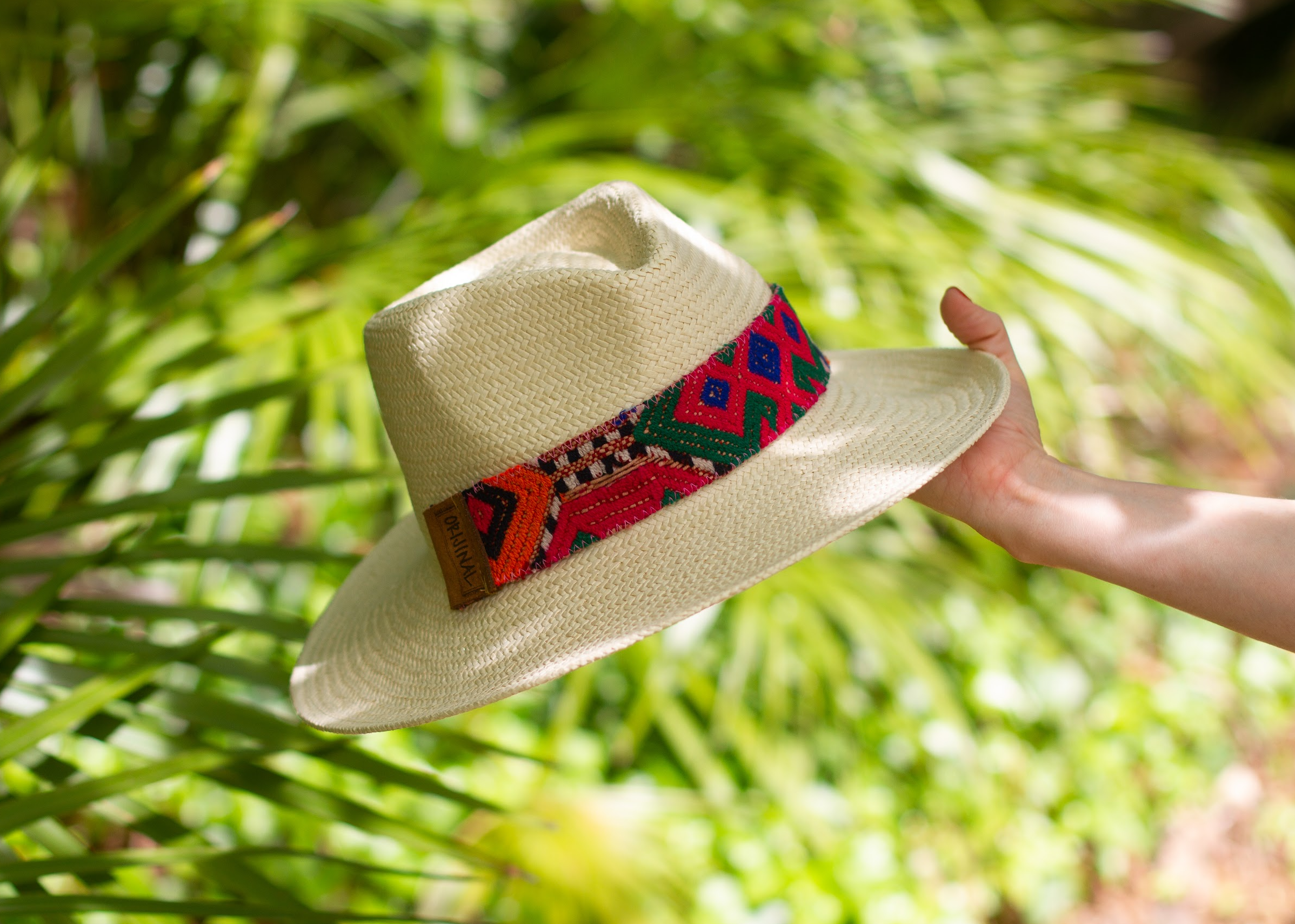 Straw Hat with Snap-On Band 003