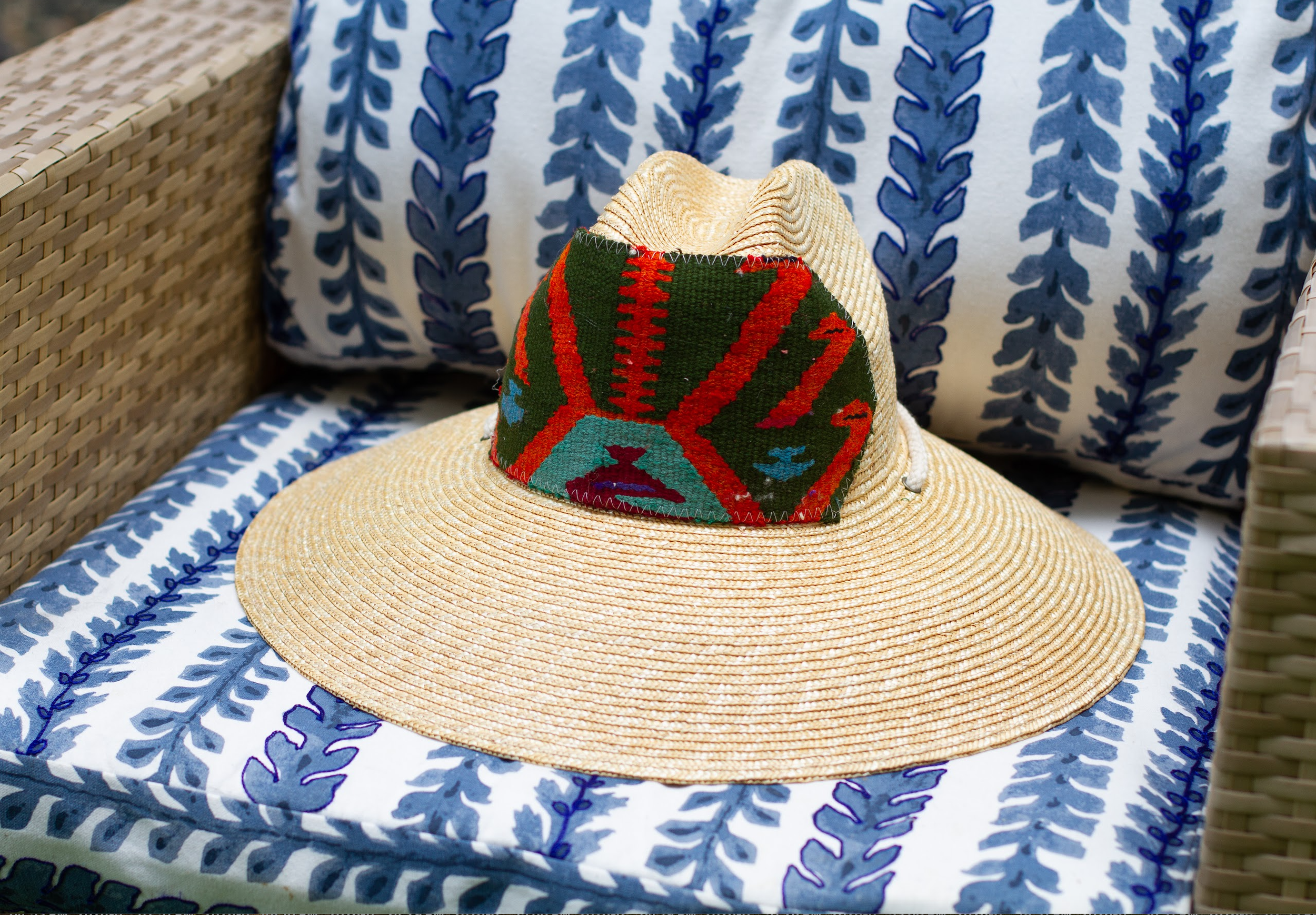 KILIM Patch Straw Hat