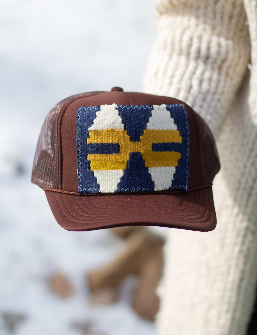 Kilim Patch Trucker BROWN