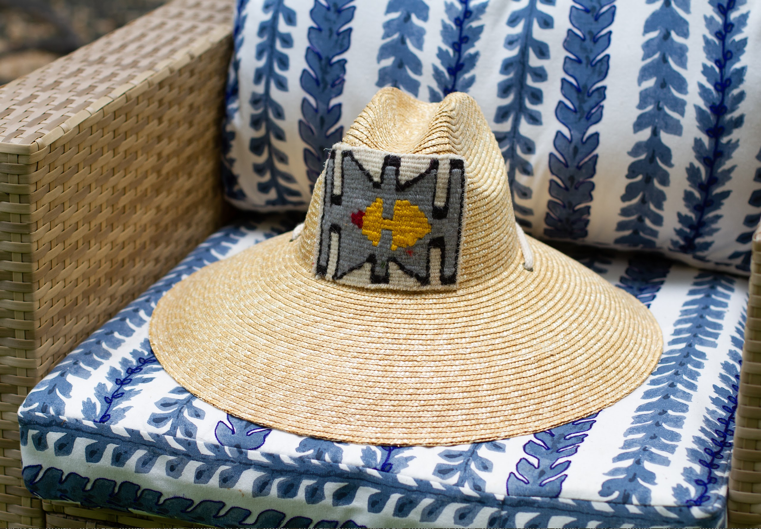 KILIM Patch Straw Hat