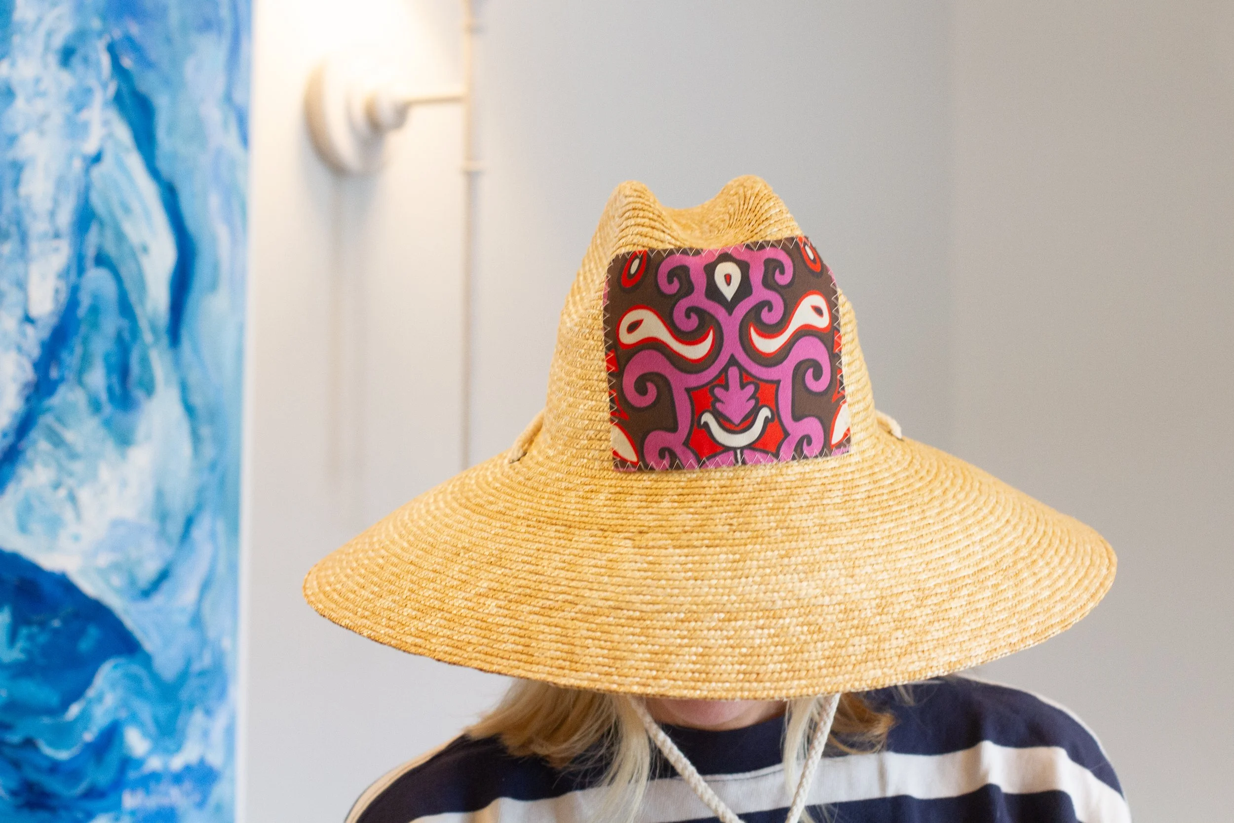 Custom Textile Straw Hat