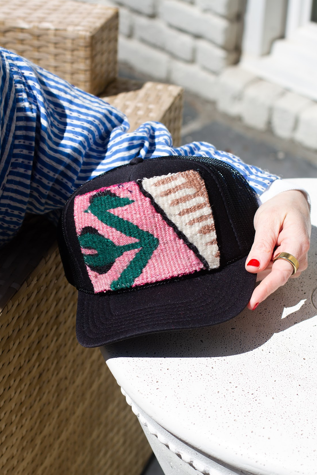 Kilim Patch Trucker BLACK