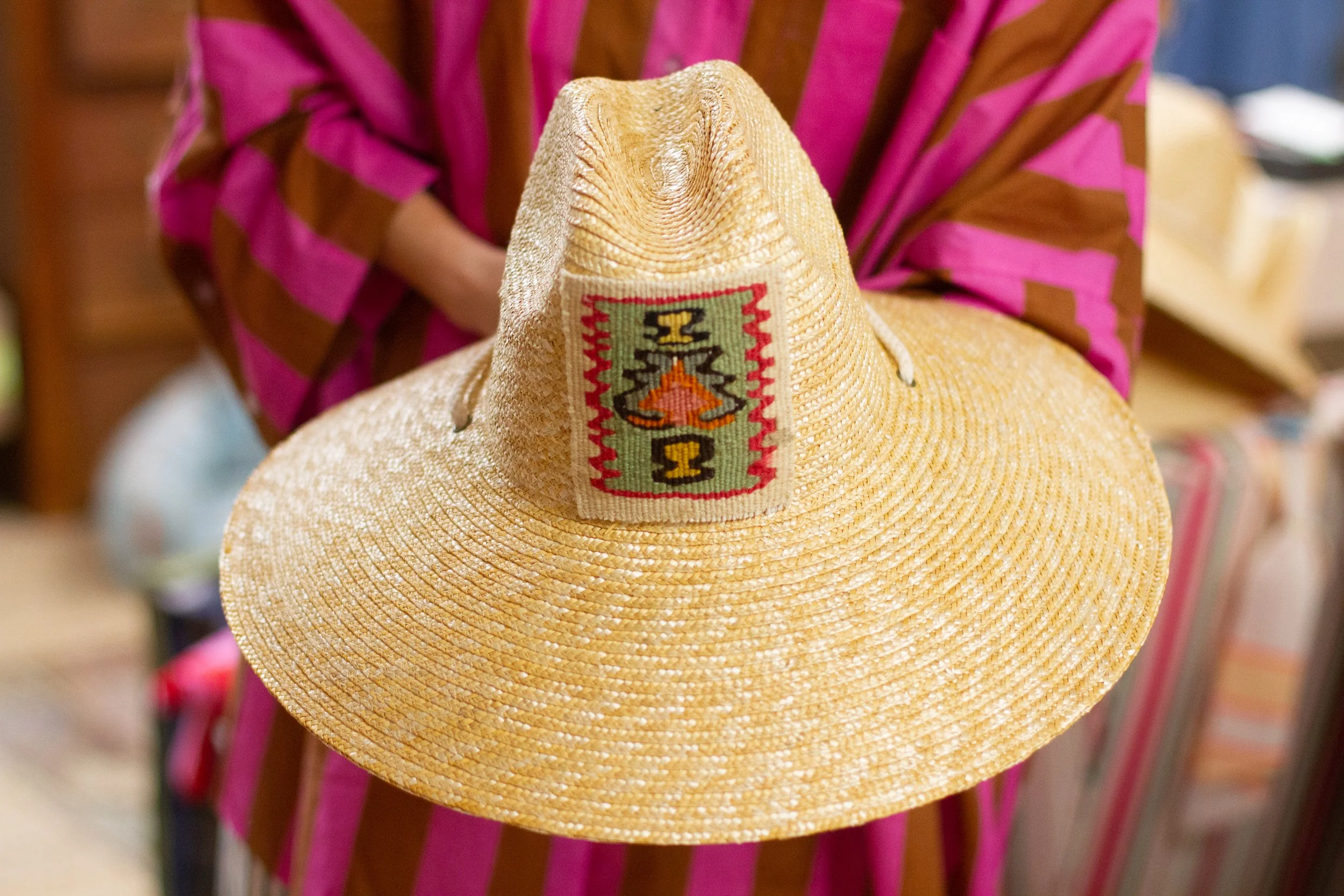 KILIM Patch Straw Hat