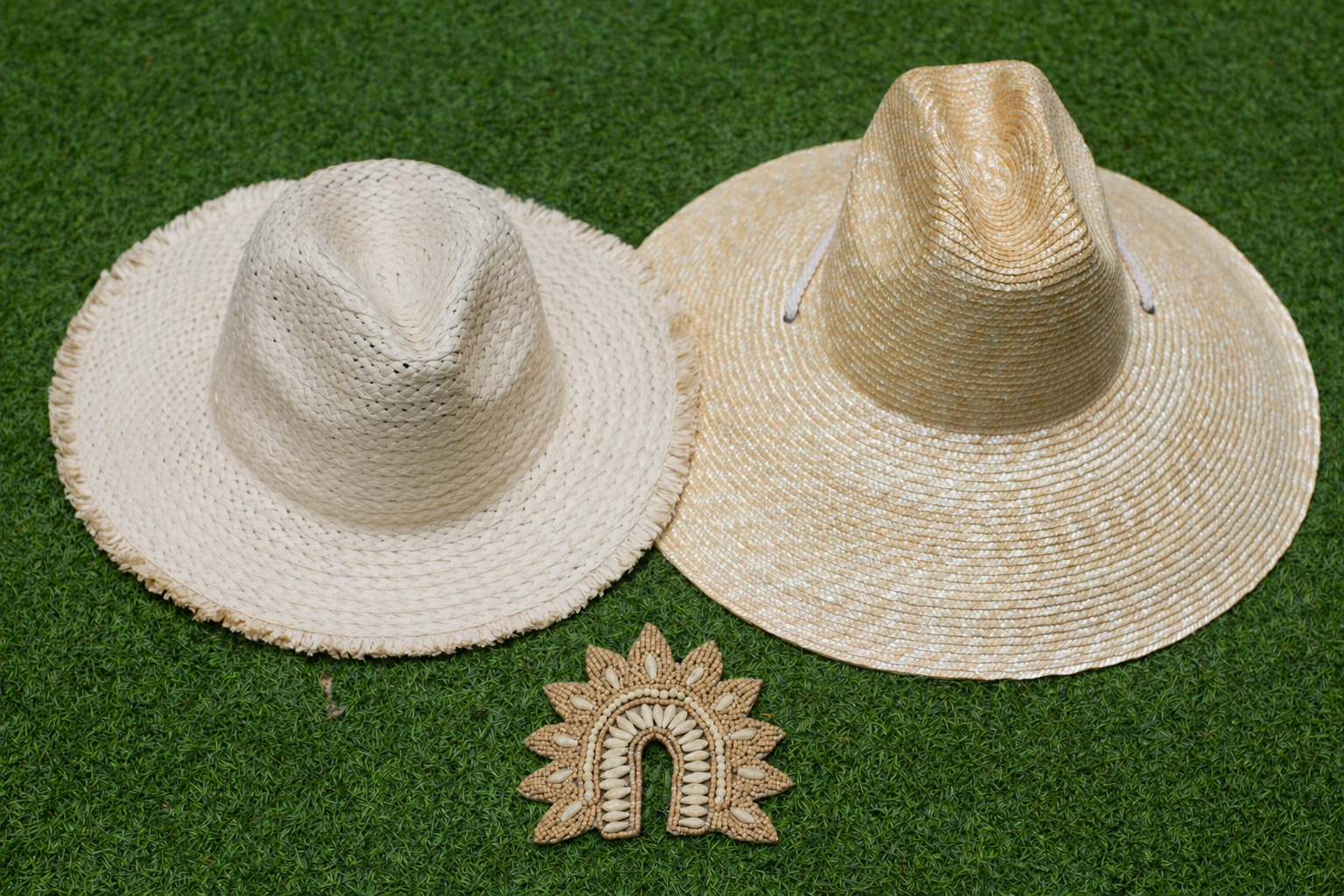 ARCH MEDALLION Wooden Bead Sun Hat