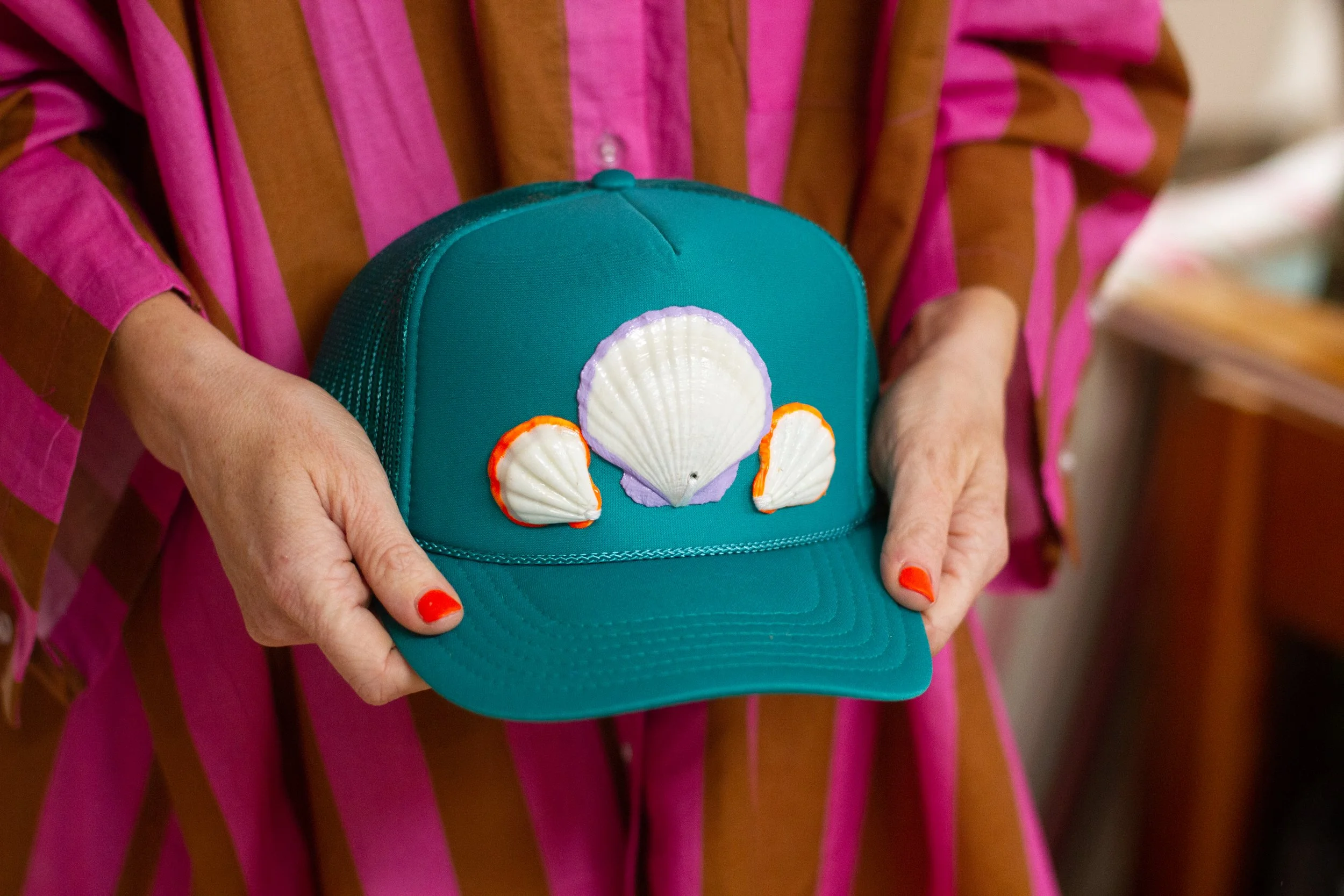 PAINTED SHELL Trucker Hat JADE