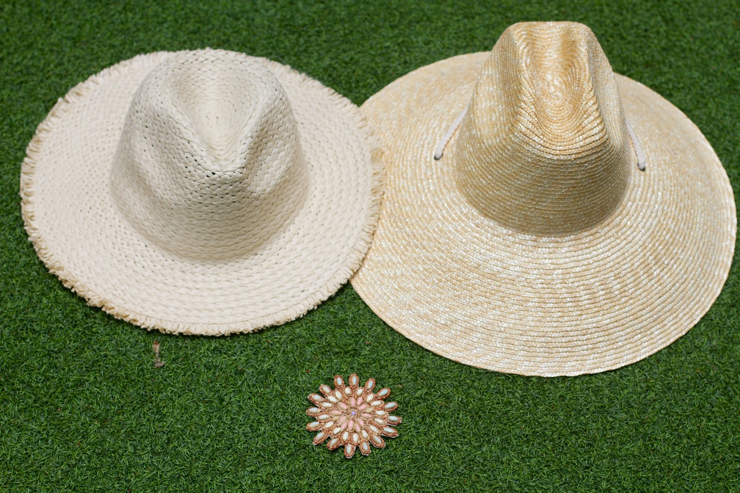 PAINTED SUNBURST Wooden Bead Sun OR Raffia Hat