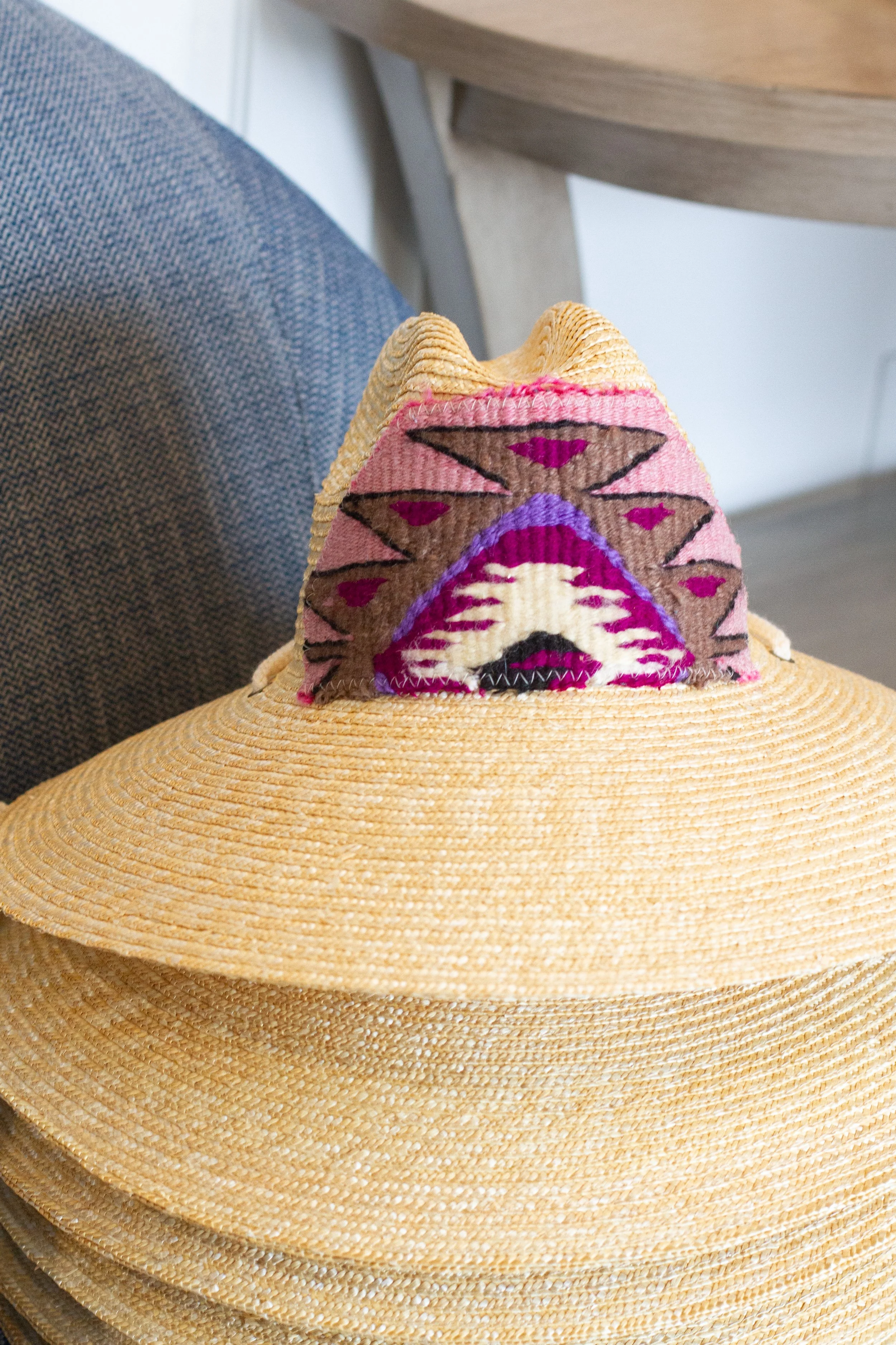 Kilim Patch Straw Hat
