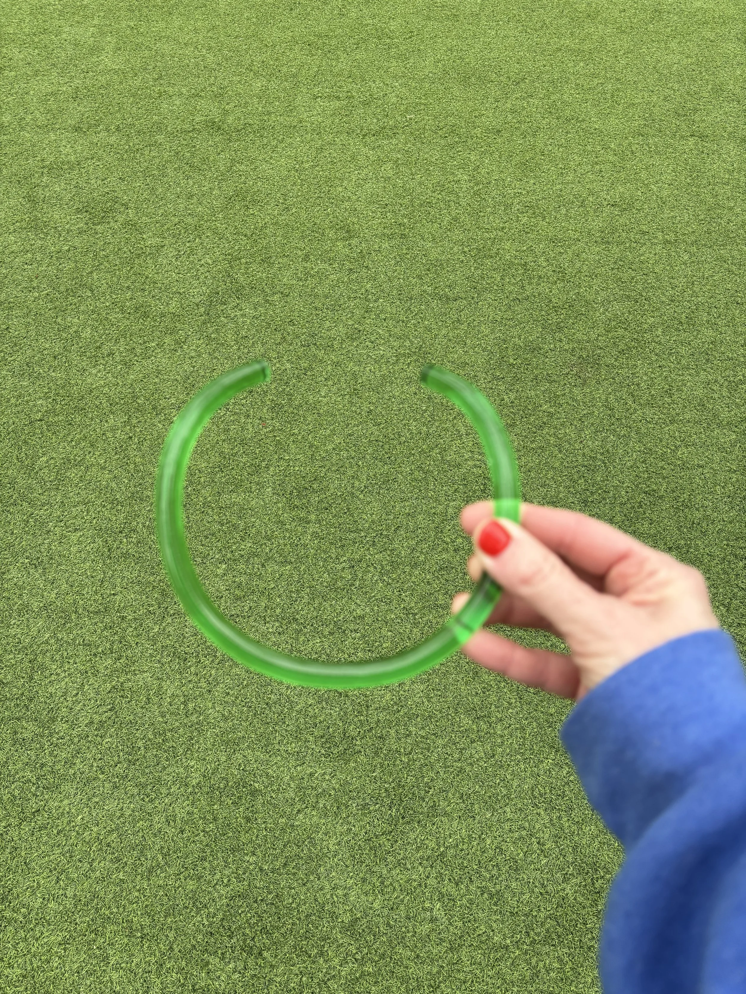 Green Suede Acrylic Neckpiece