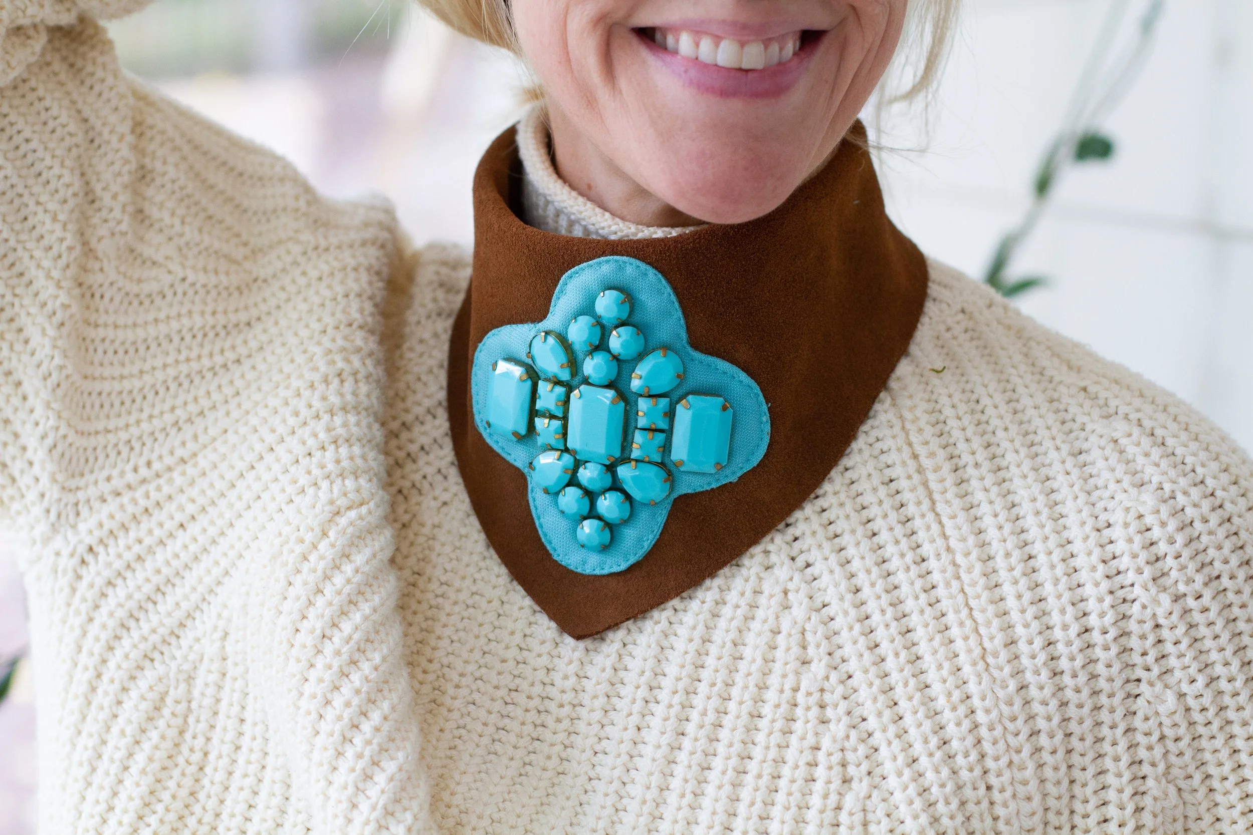 Turquoise Karta Bandana Necklace
