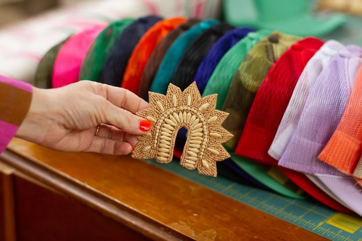 ARCH MEDALLION Wooden Bead Trucker Hat