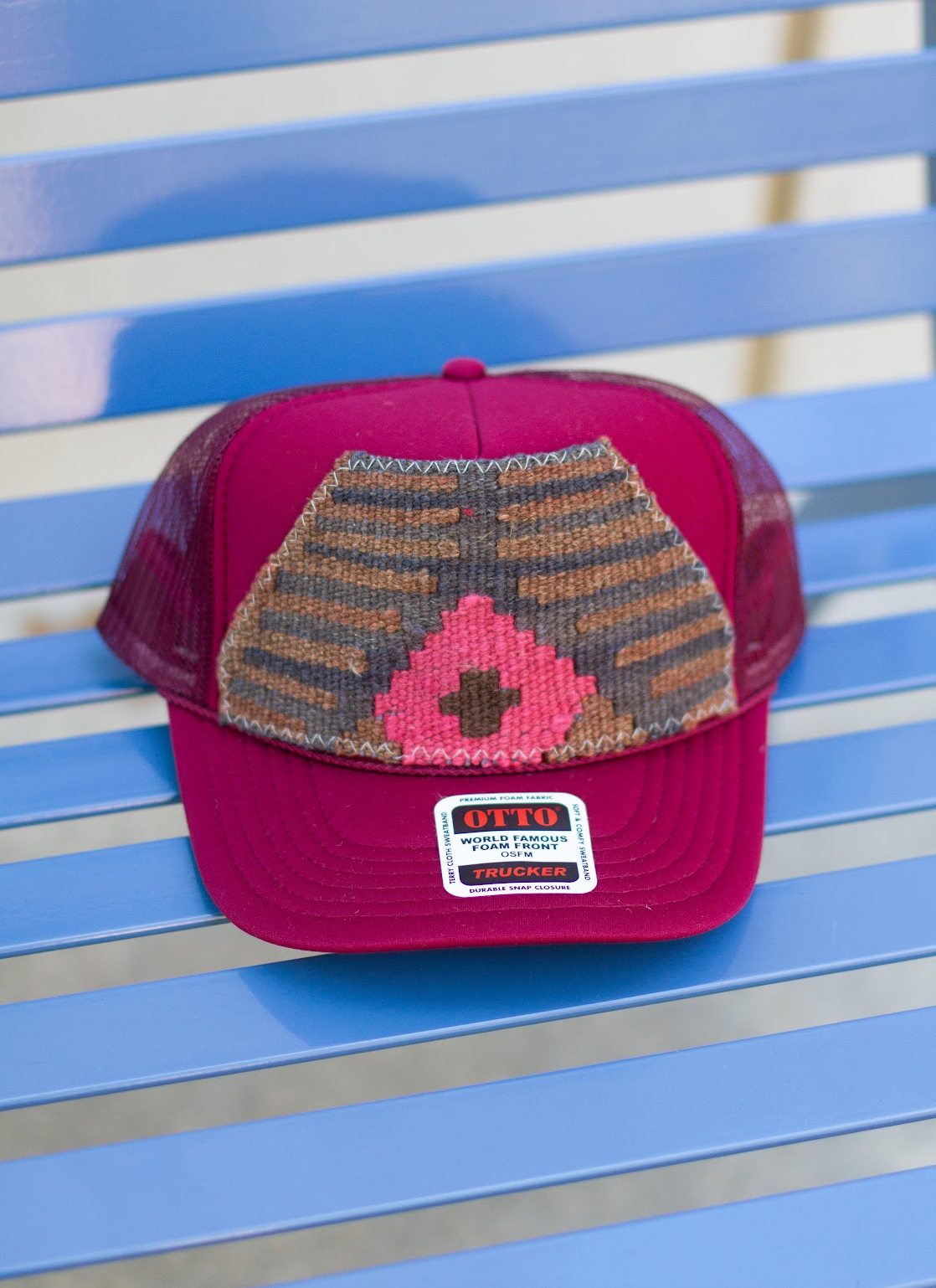 KILIM Patch Trucker Hat -MERLOT